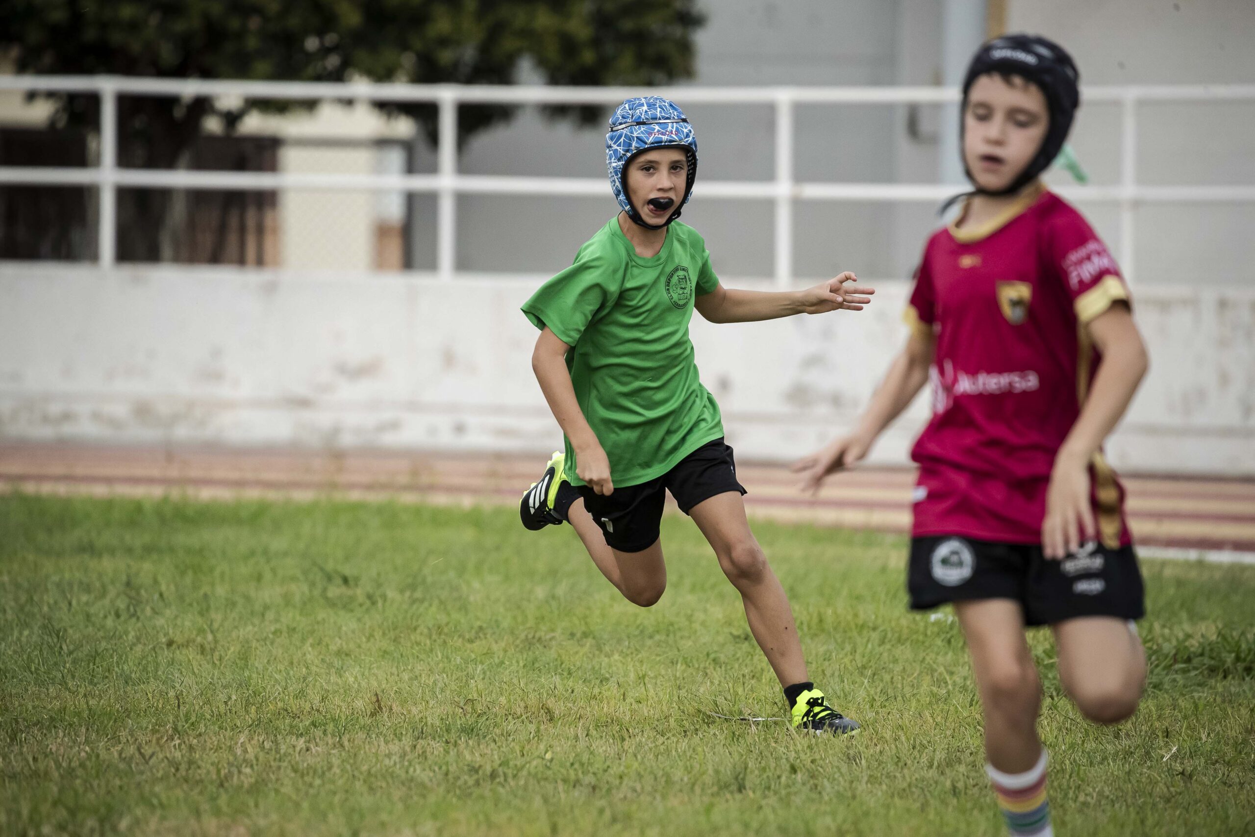 Primer entrenamiento de escuelas del CD Universitario Rugby Zaragoza.