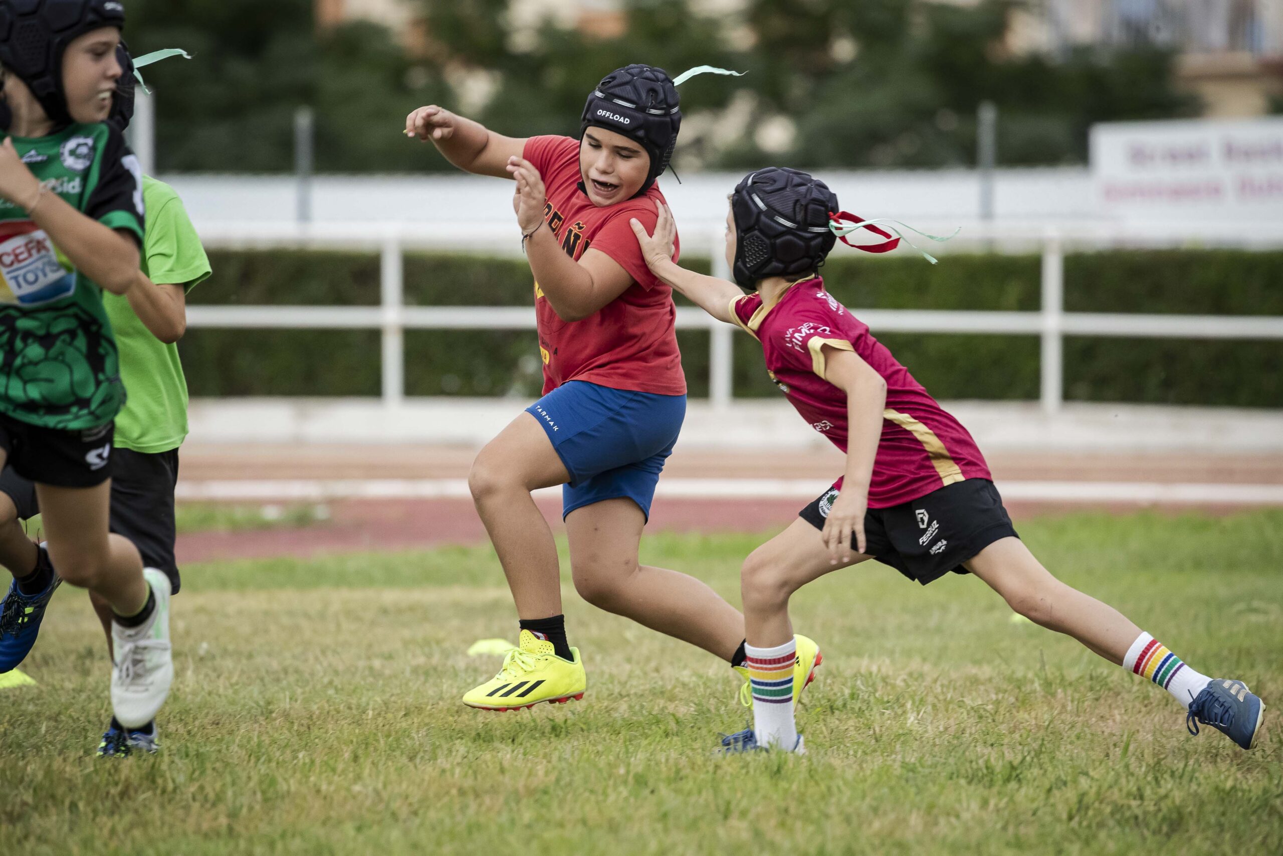 Primer entrenamiento de escuelas del CD Universitario Rugby Zaragoza.