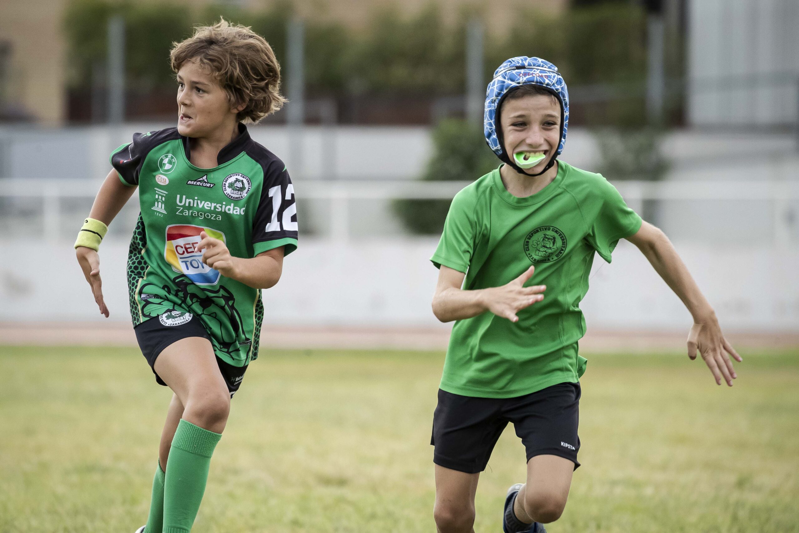 Primer entrenamiento de escuelas del CD Universitario Rugby Zaragoza.