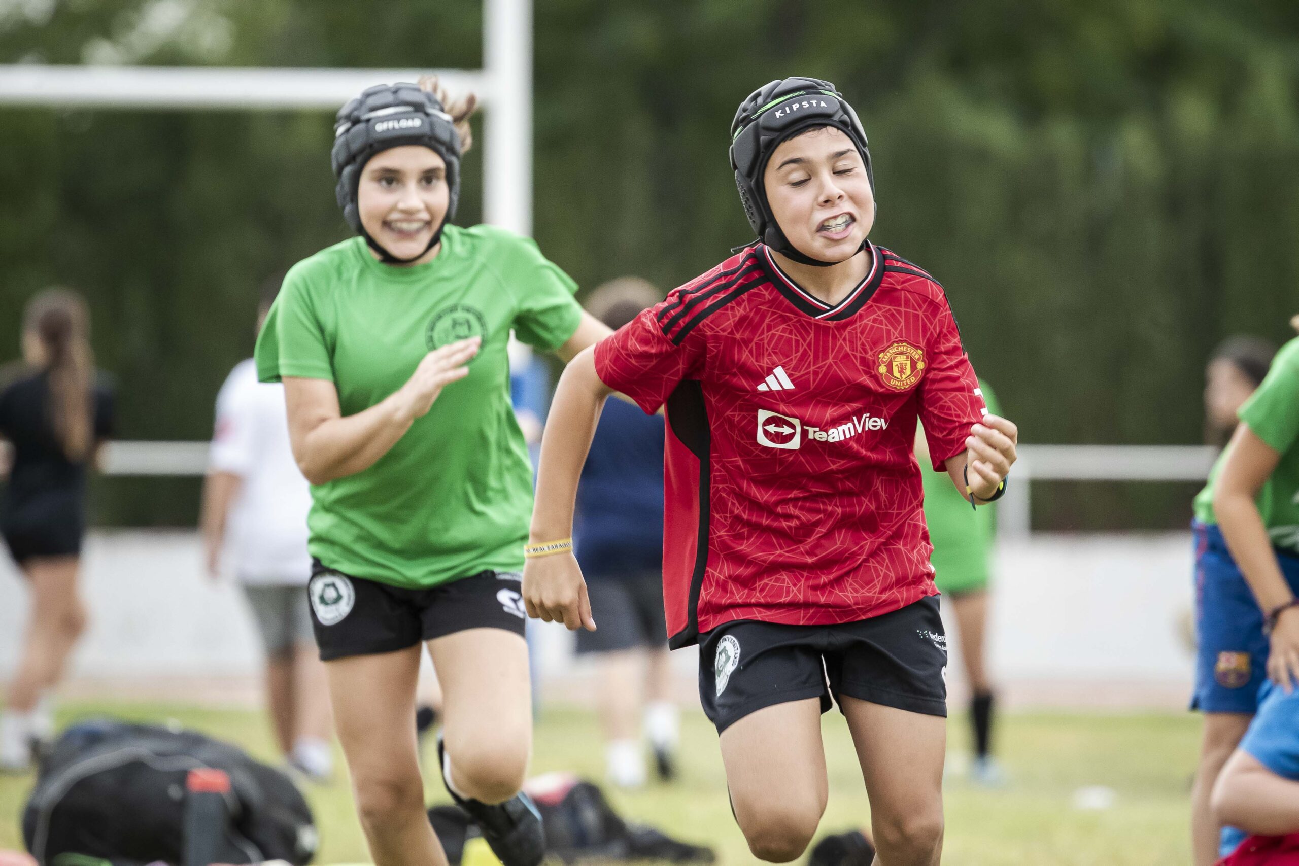 Primer entrenamiento de escuelas del CD Universitario Rugby Zaragoza.