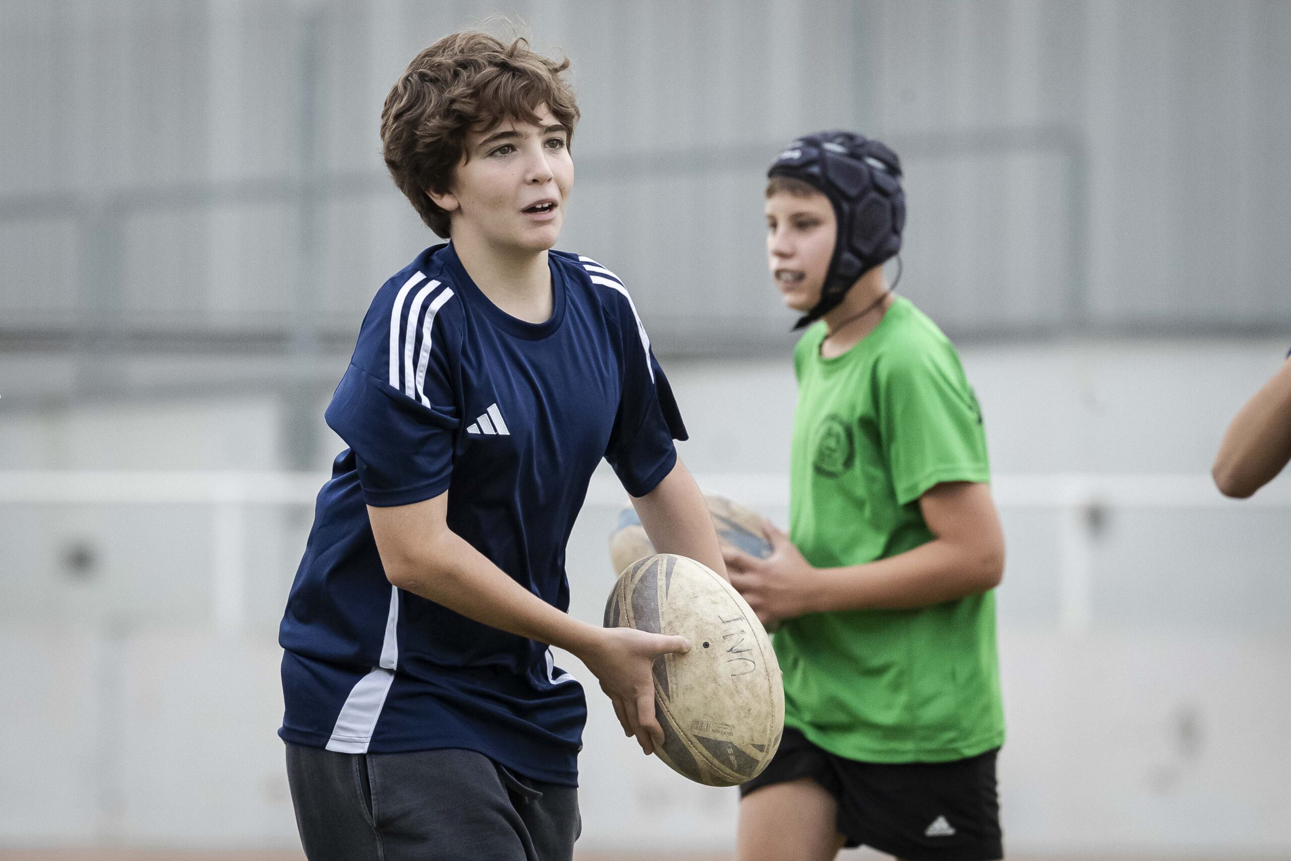 Primer entrenamiento de escuelas del CD Universitario Rugby Zaragoza.
