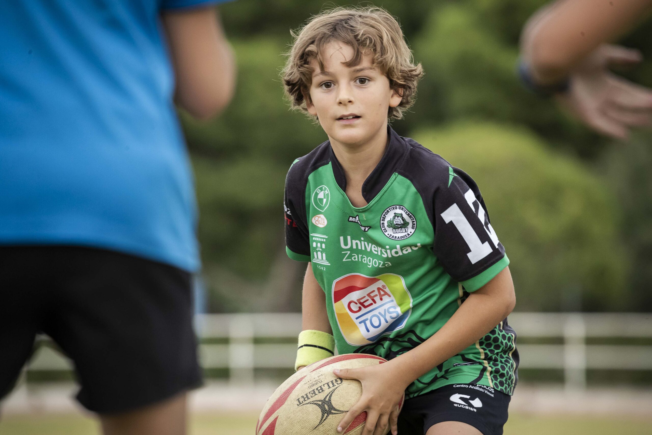 Primer entrenamiento de escuelas del CD Universitario Rugby Zaragoza.
