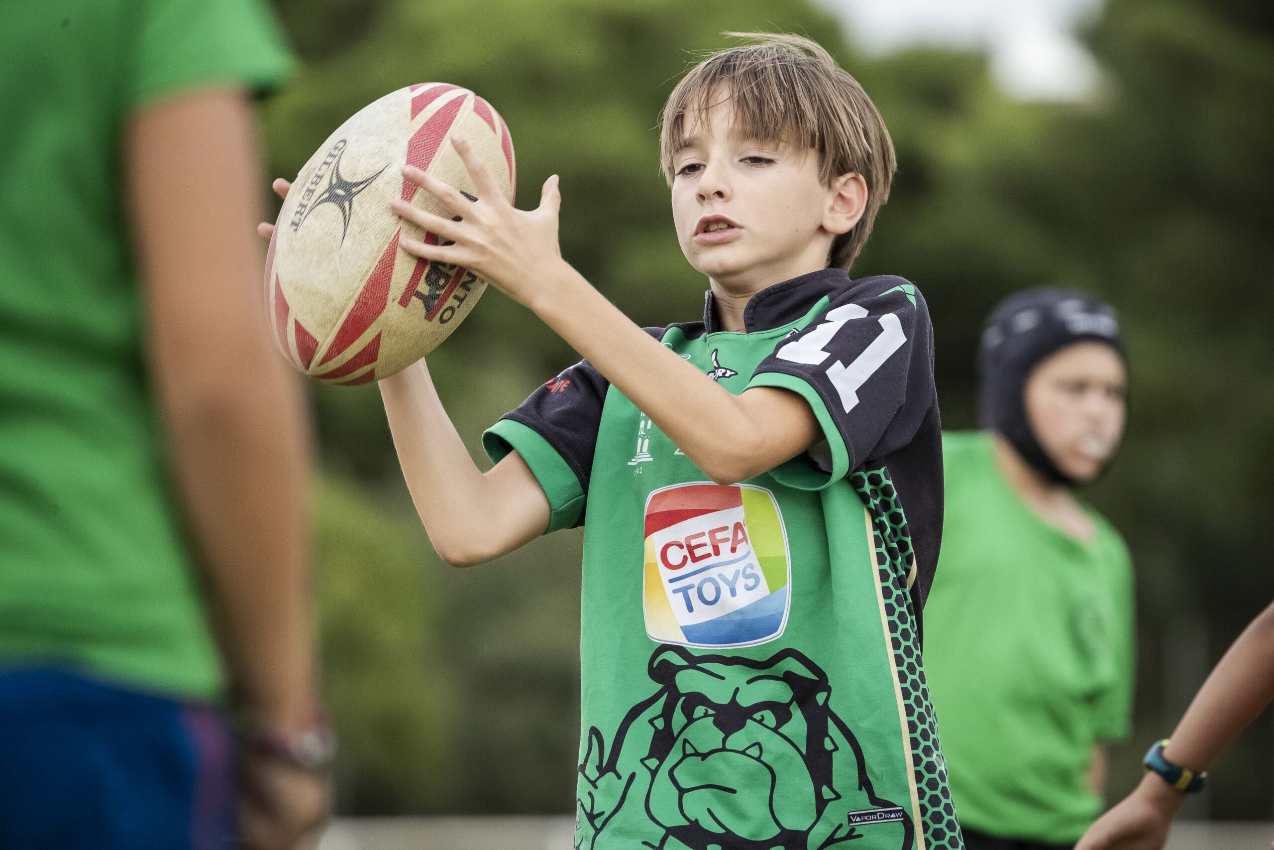 Primer entrenamiento de escuelas del CD Universitario Rugby Zaragoza.
