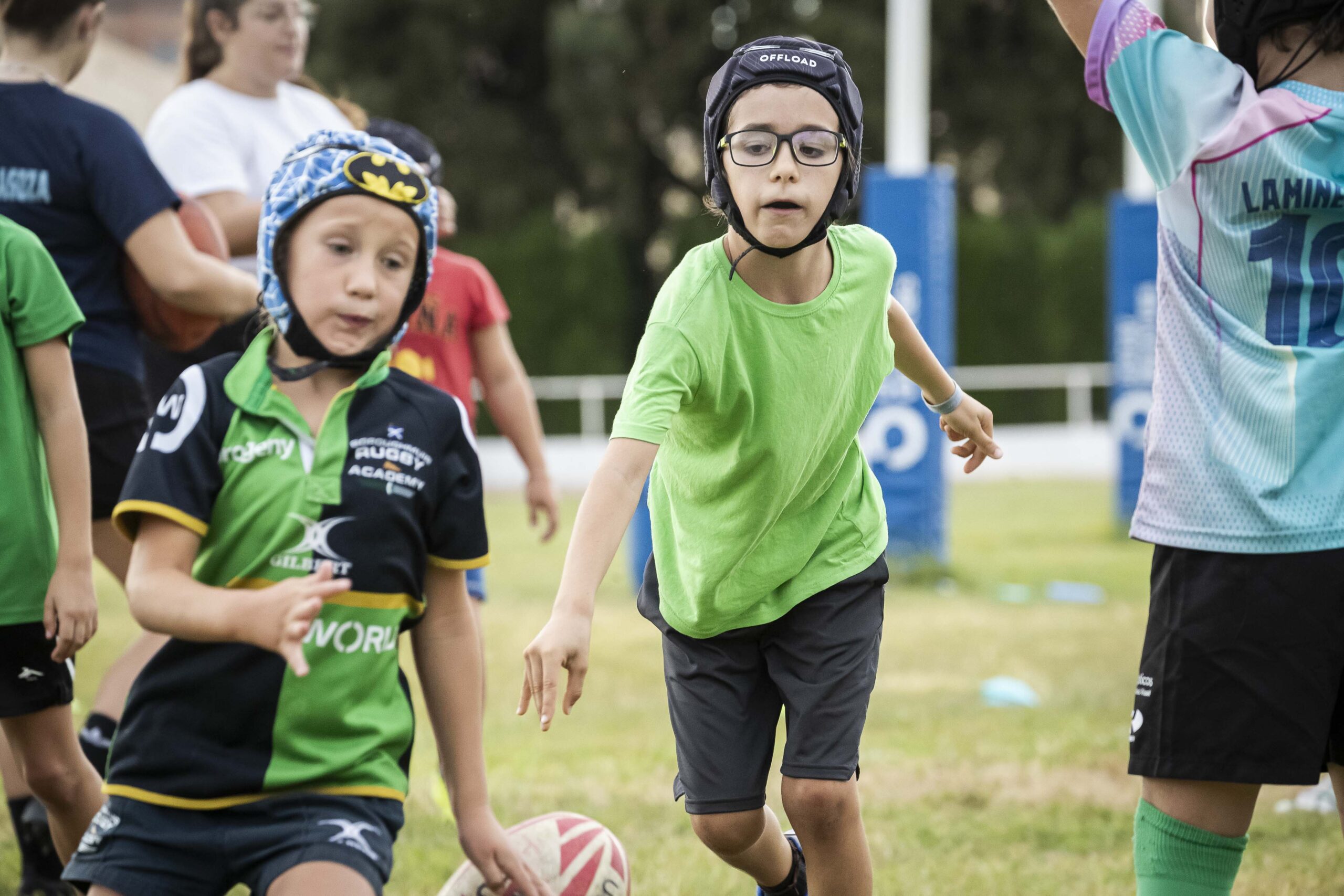 Primer entrenamiento de escuelas del CD Universitario Rugby Zaragoza.