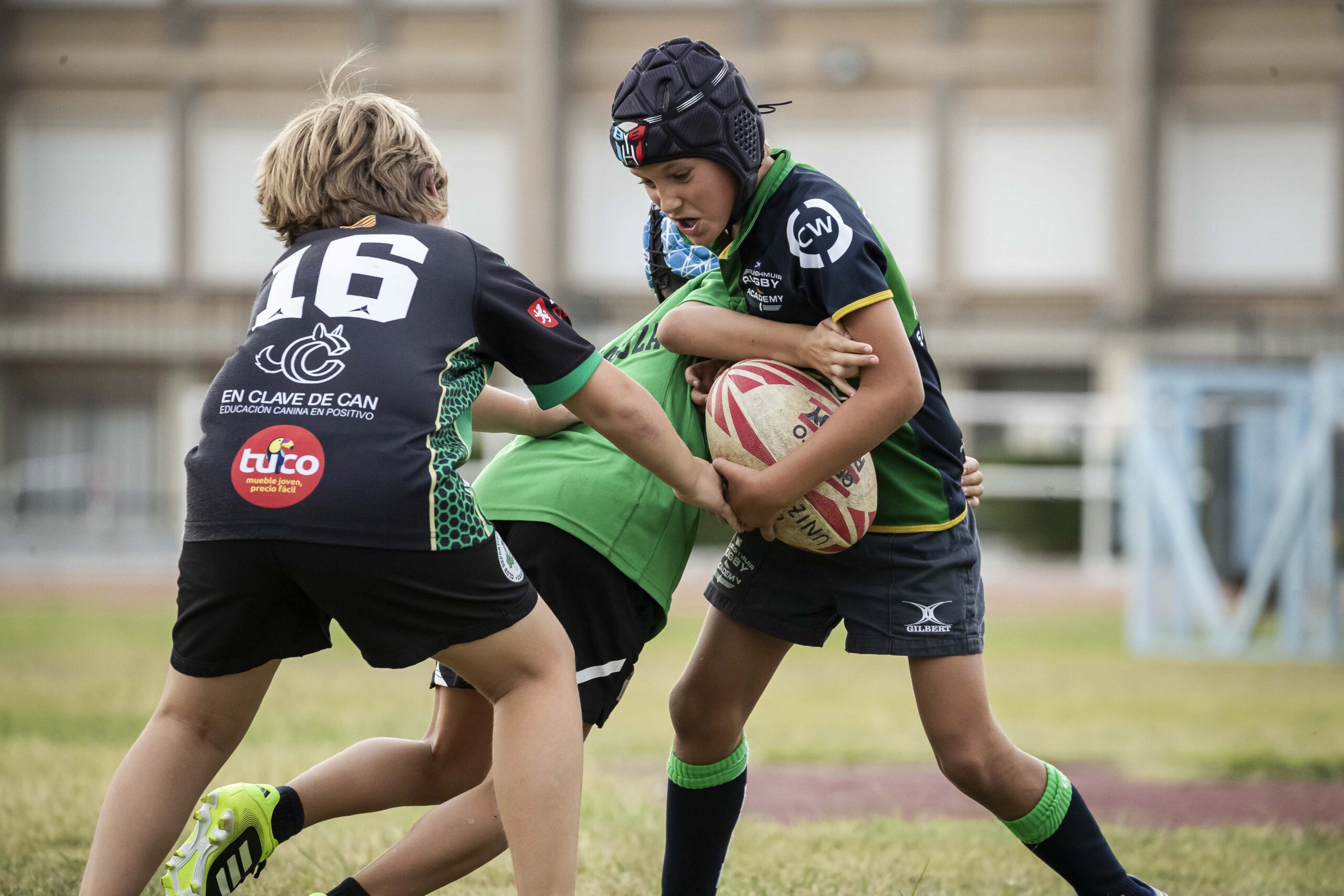 Primer entrenamiento de escuelas del CD Universitario Rugby Zaragoza.