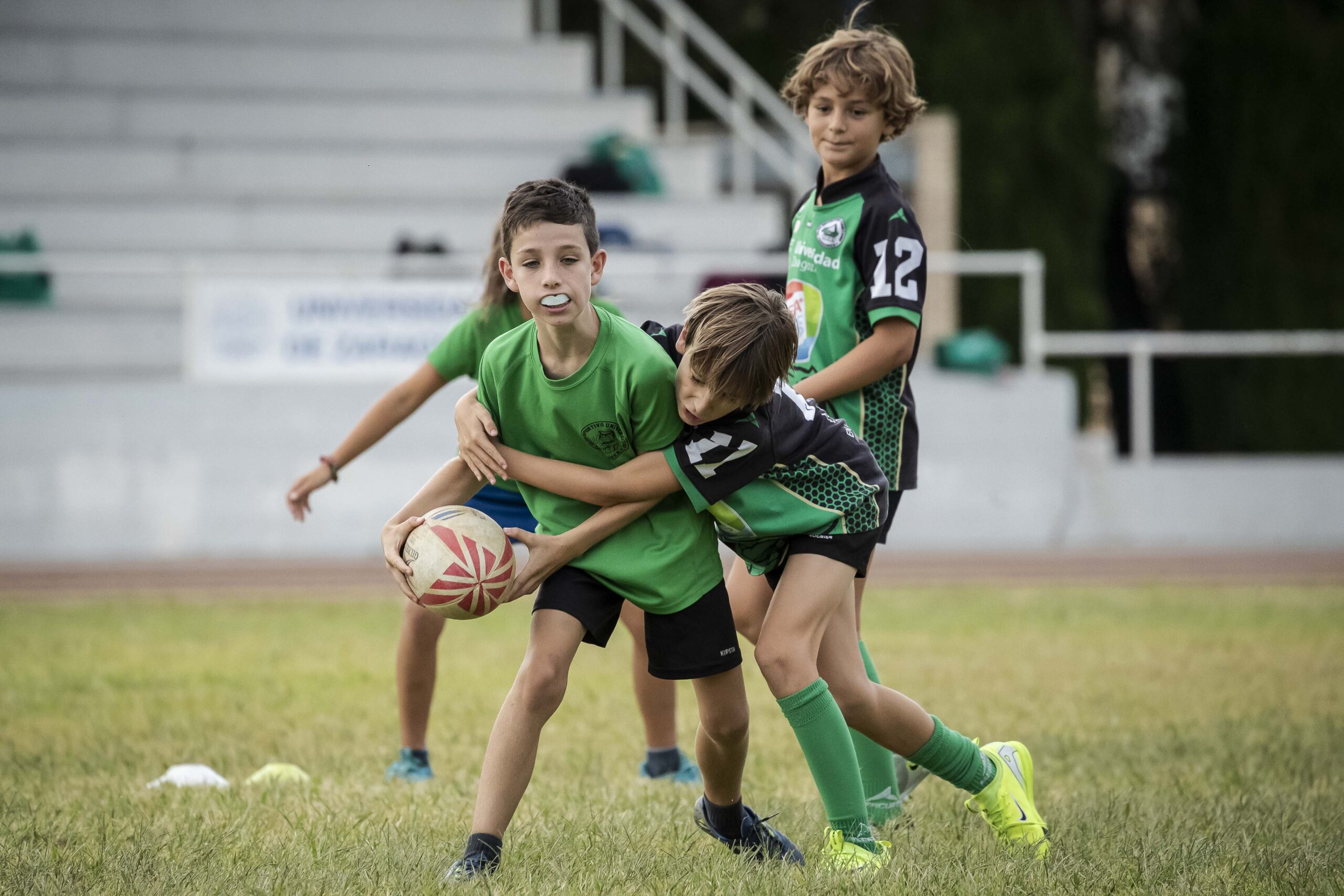 Primer entrenamiento de escuelas del CD Universitario Rugby Zaragoza.