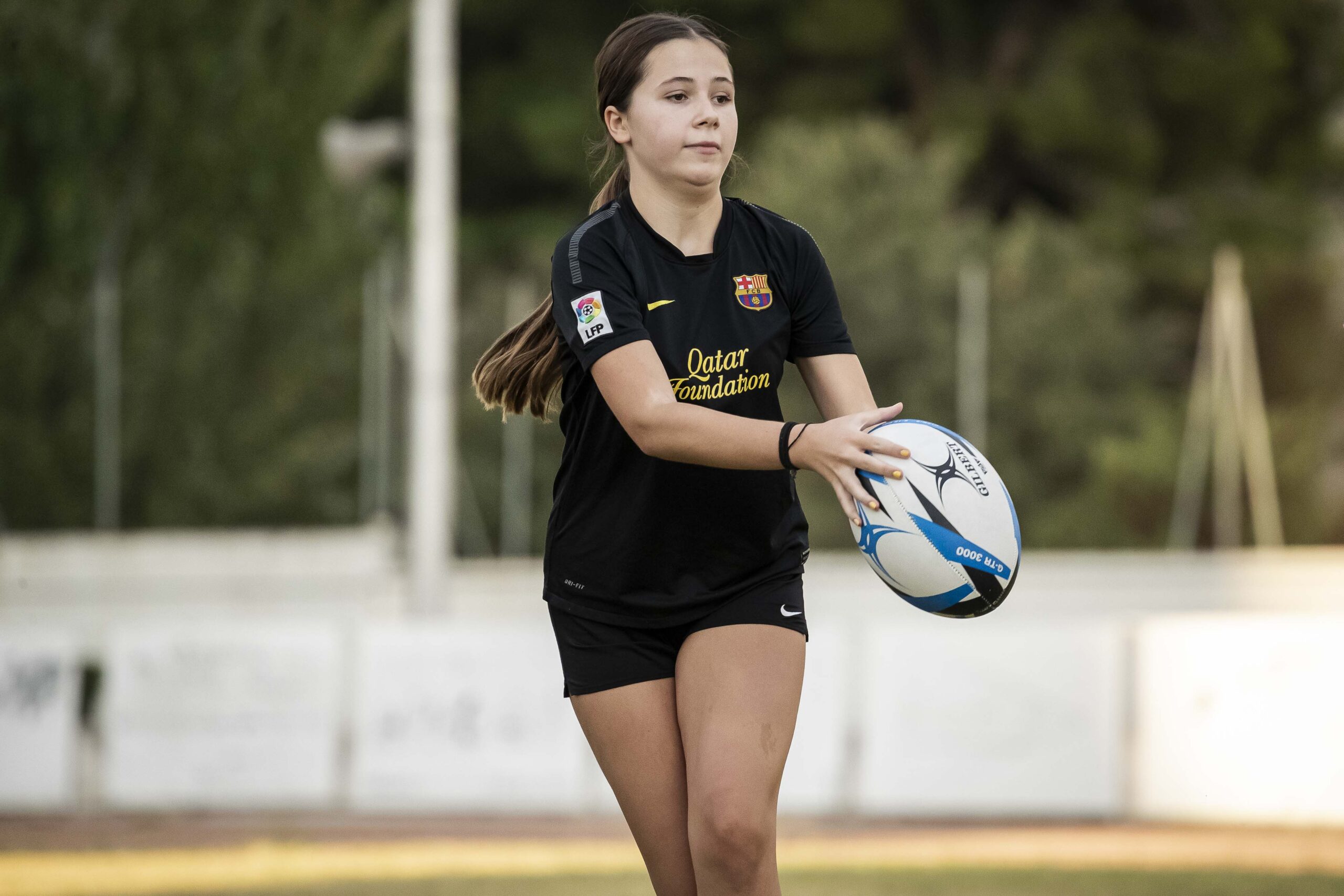 Primer entrenamiento de escuelas del CD Universitario Rugby Zaragoza.