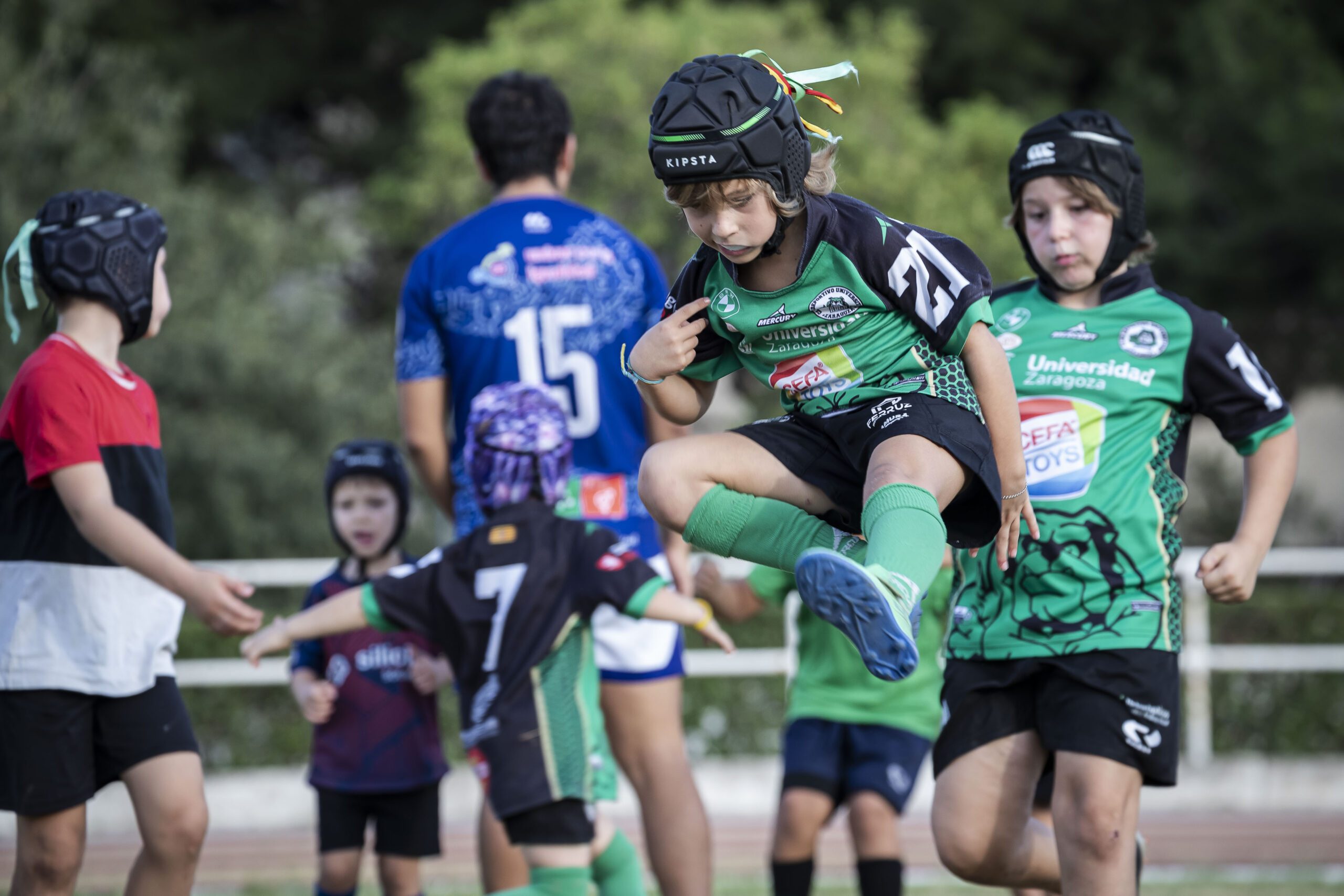 17/09/2025. Entrenamiento de escuelas del CD Universitario Rugby Zaragoza