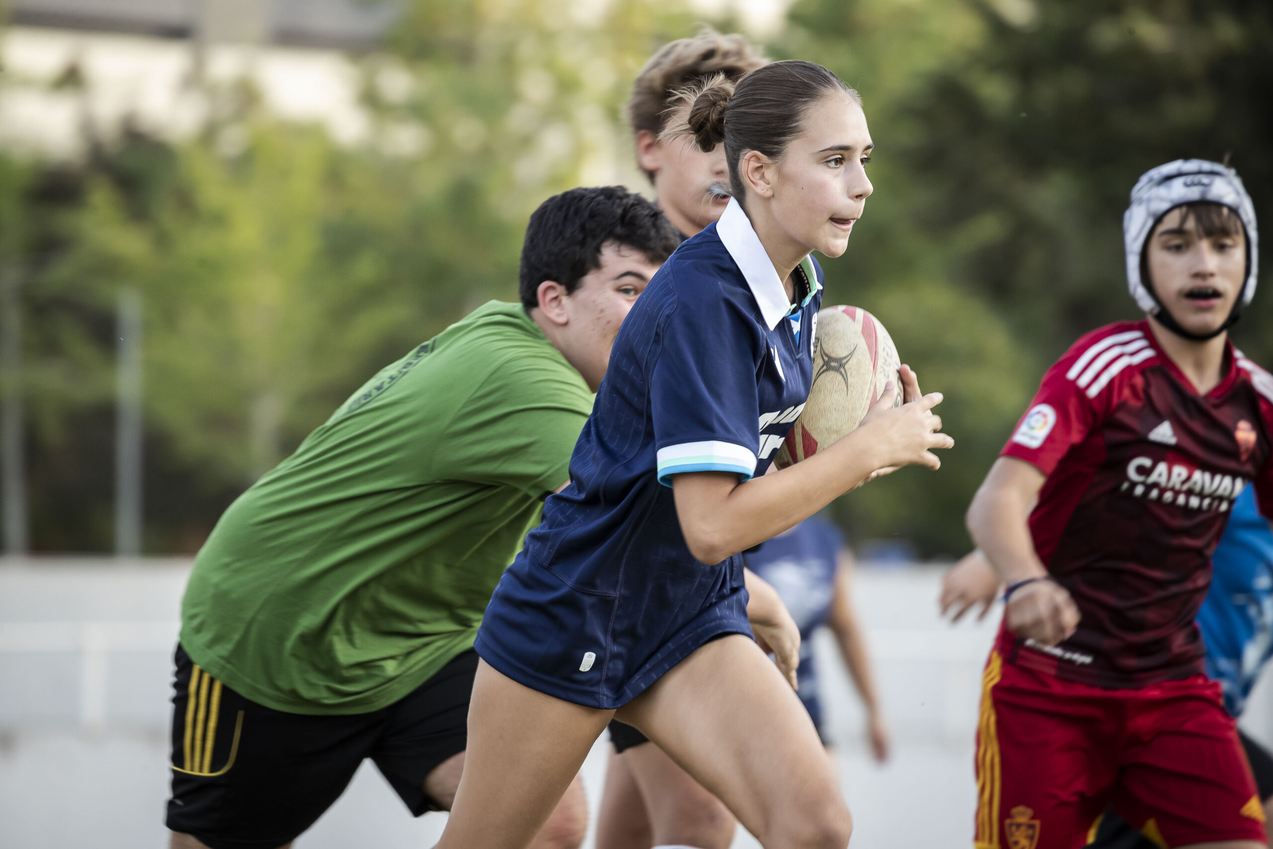 17/09/2025. Entrenamiento de escuelas del CD Universitario Rugby Zaragoza