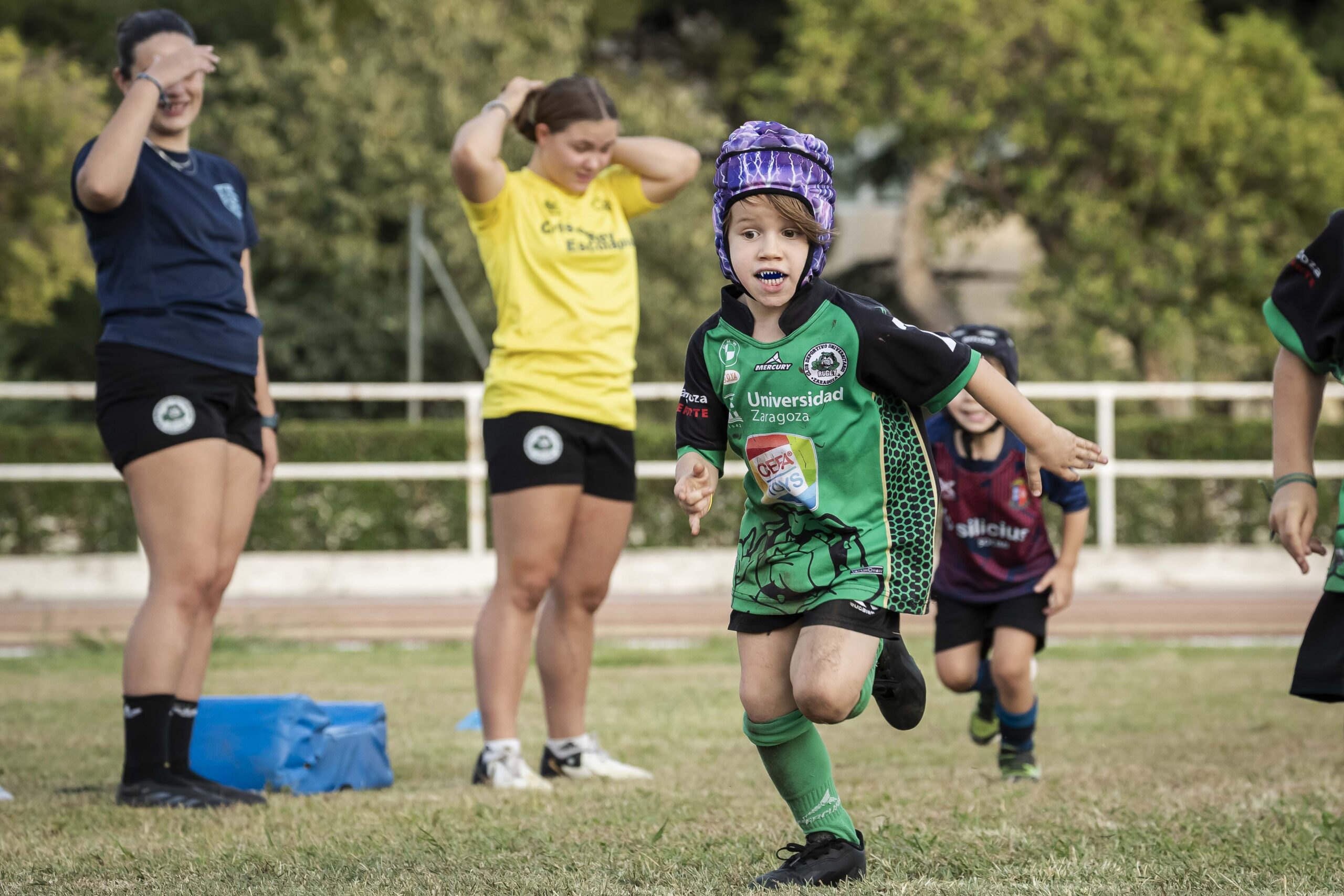 17/09/2025. Entrenamiento de escuelas del CD Universitario Rugby Zaragoza