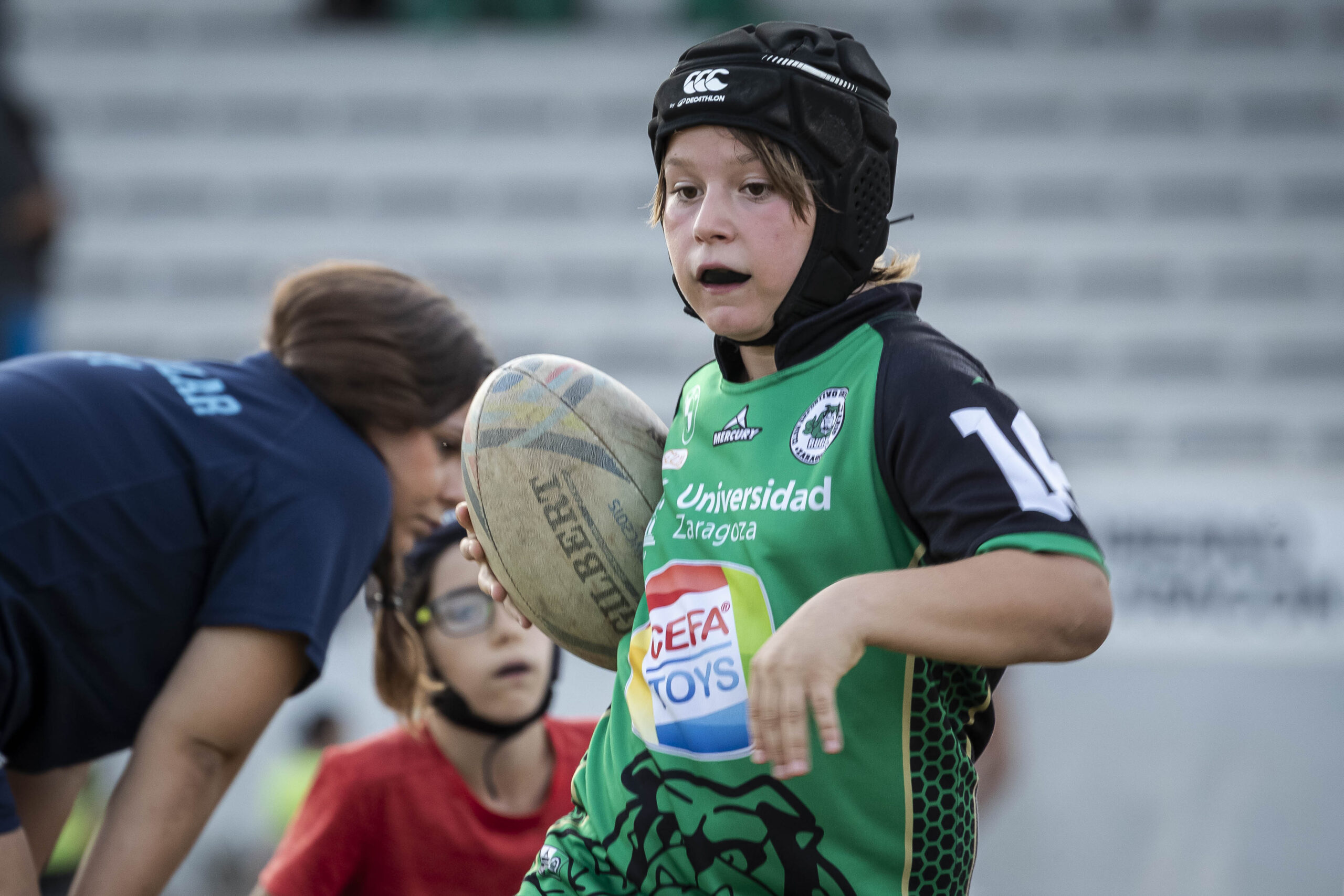 17/09/2025. Entrenamiento de escuelas del CD Universitario Rugby Zaragoza