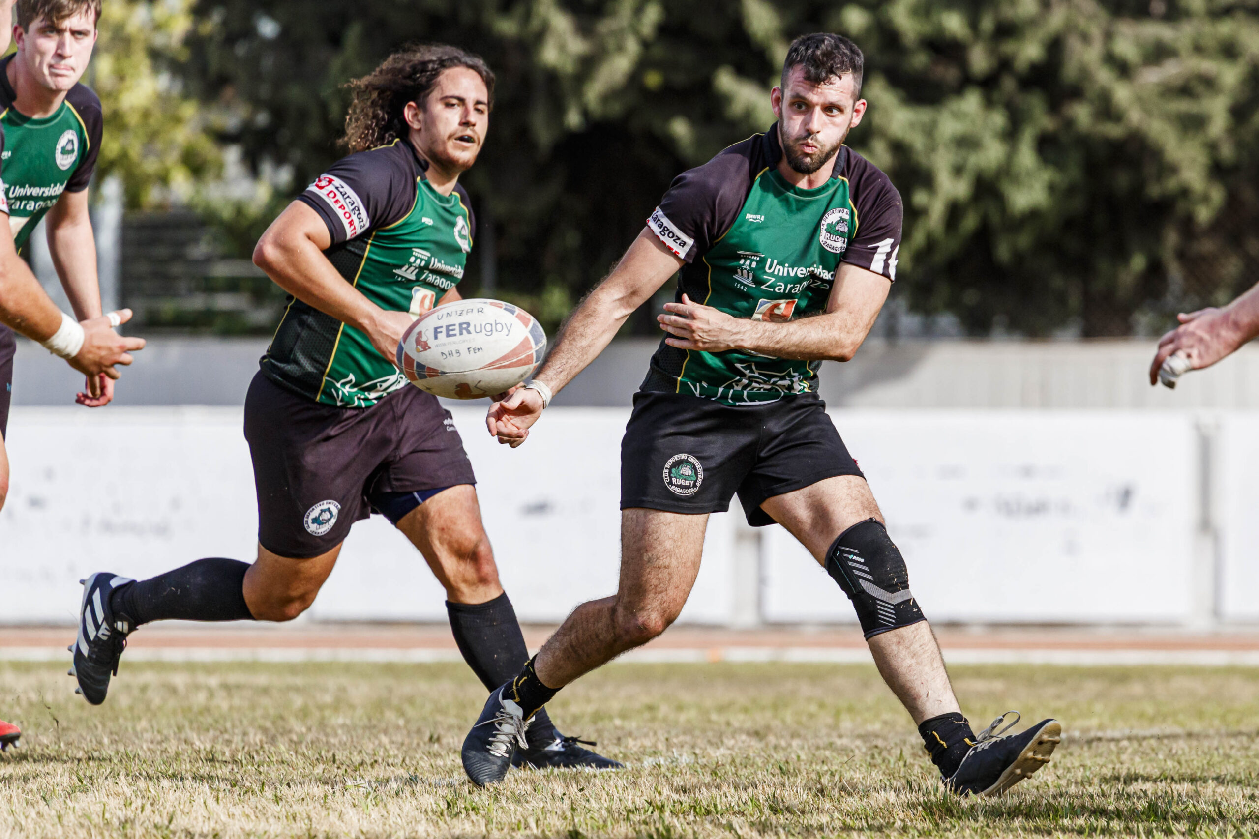 Partido amistoso de pretemporada entre el CD Universitario Rugby Zaragoza (CEFA Unizar) e Iruña Rugby Club