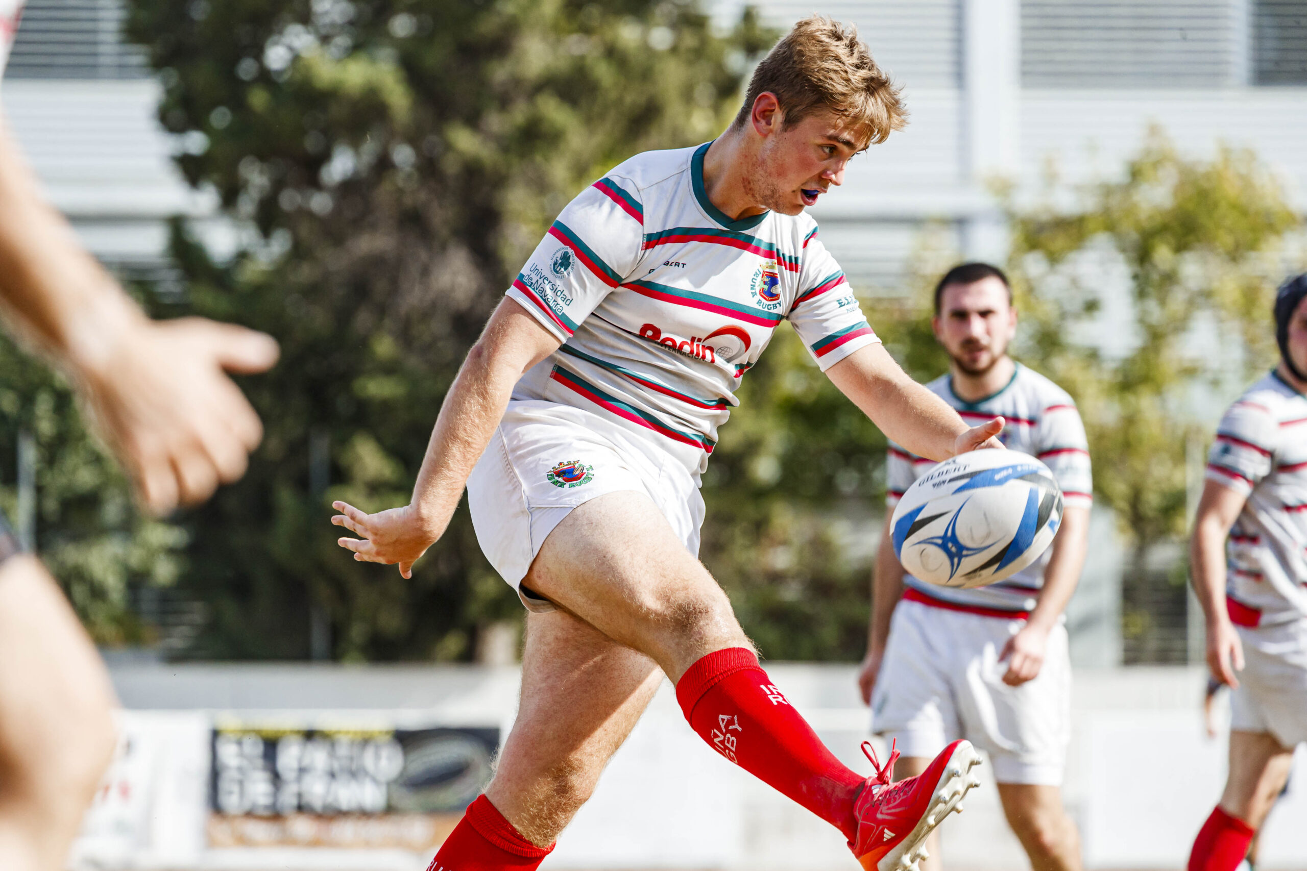 Partido amistoso de pretemporada entre el CD Universitario Rugby Zaragoza (CEFA Unizar) e Iruña Rugby Club