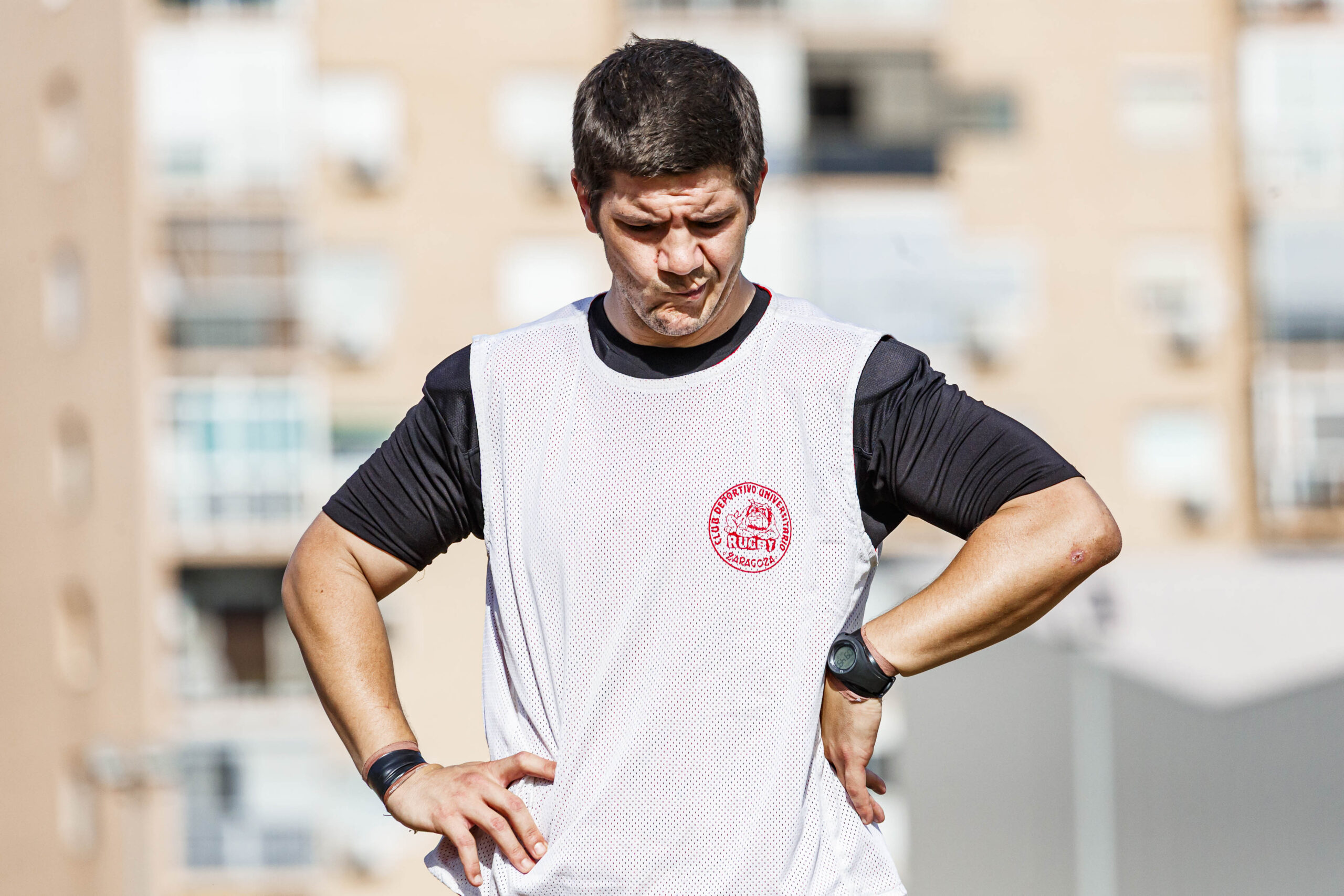 Partido amistoso de pretemporada entre el CD Universitario Rugby Zaragoza (CEFA Unizar) e Iruña Rugby Club