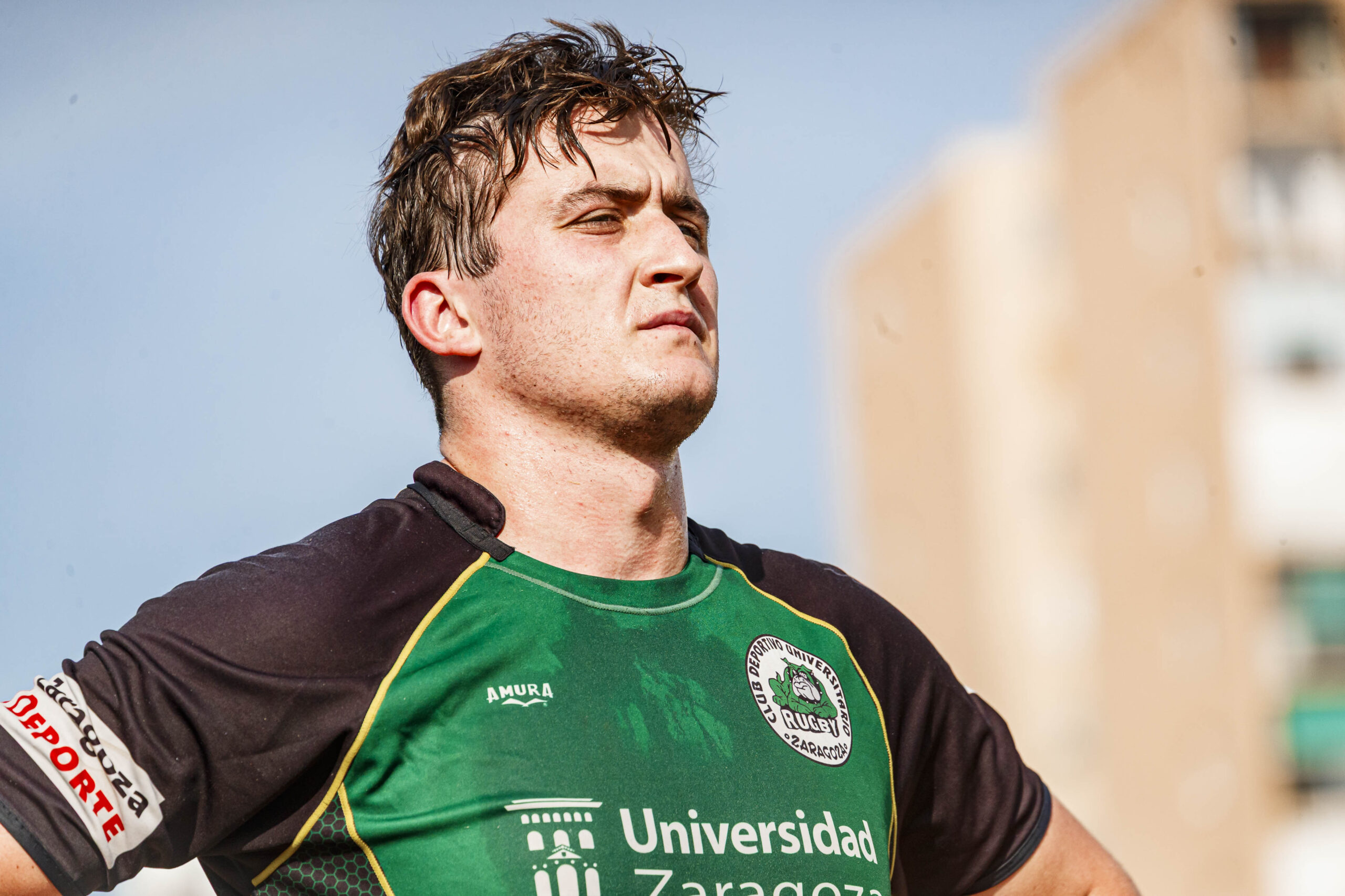 Partido amistoso de pretemporada entre el CD Universitario Rugby Zaragoza (CEFA Unizar) e Iruña Rugby Club