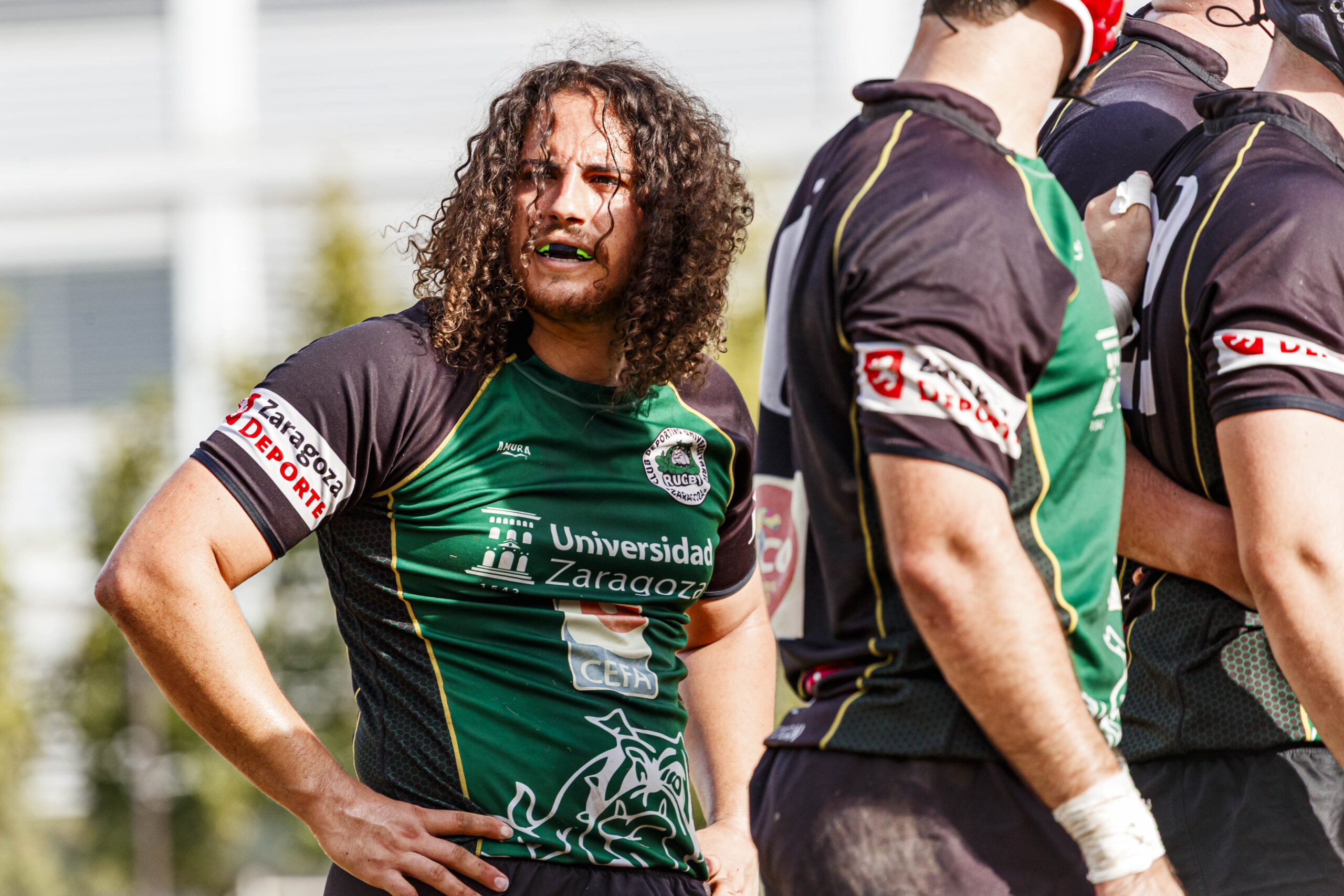 Partido amistoso de pretemporada entre el CD Universitario Rugby Zaragoza (CEFA Unizar) e Iruña Rugby Club