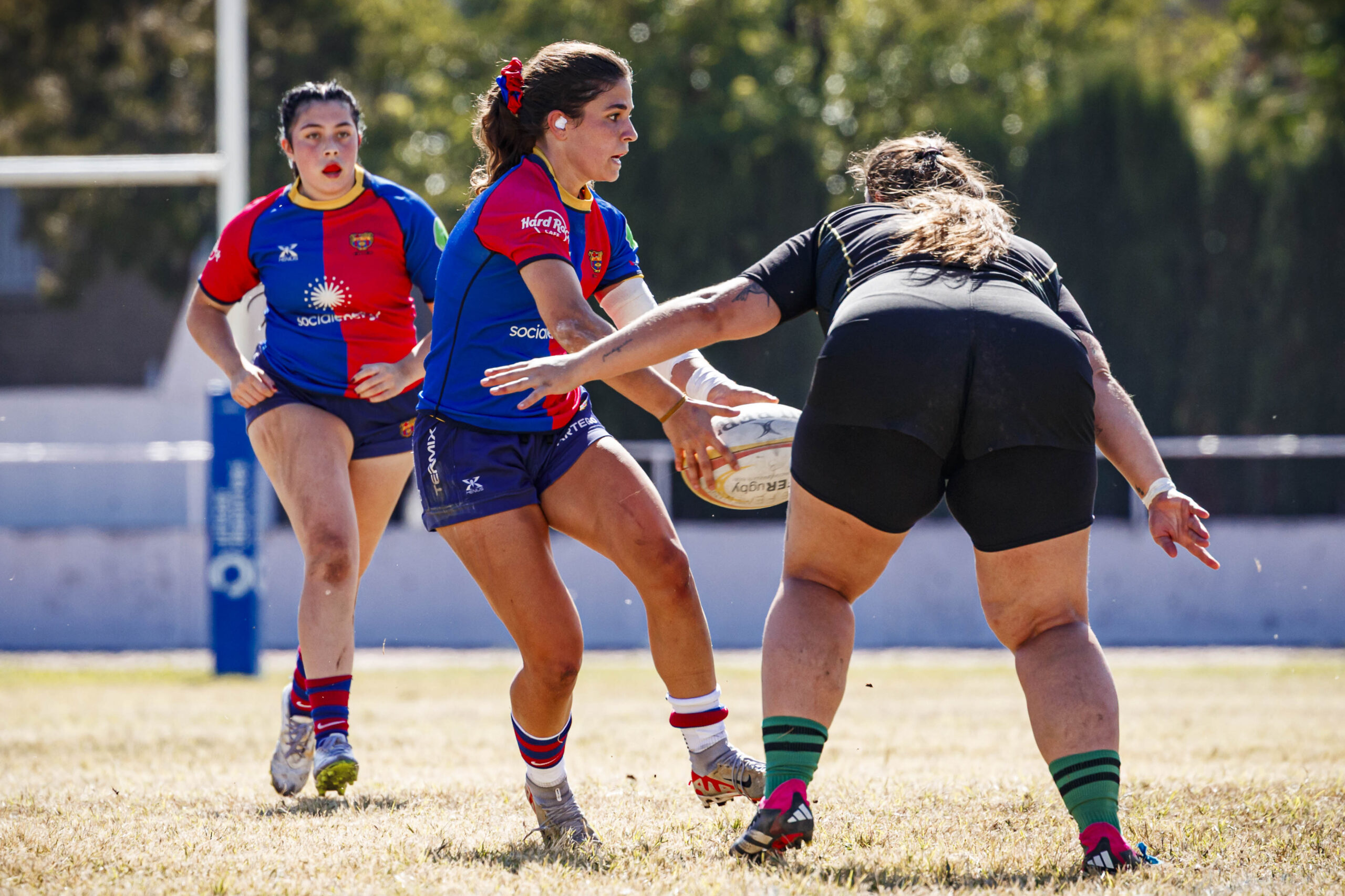 Partido amistoso de rugby femenino entre el CEFA Unizar y el Rugby FC Barcelona