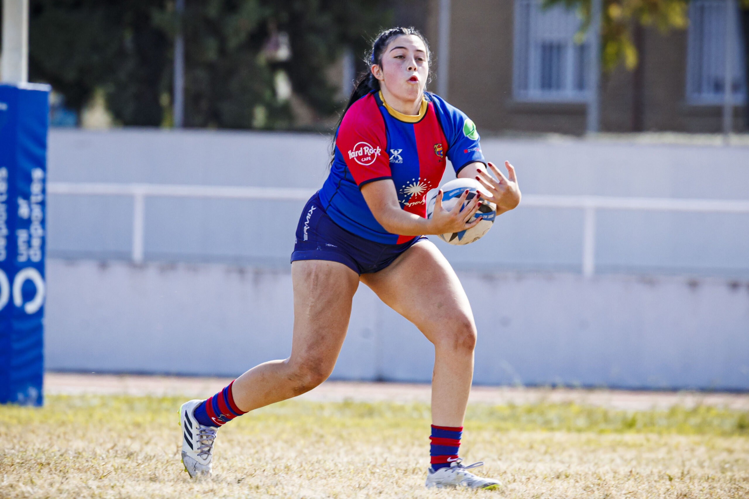 Partido amistoso de rugby femenino entre el CEFA Unizar y el Rugby FC Barcelona