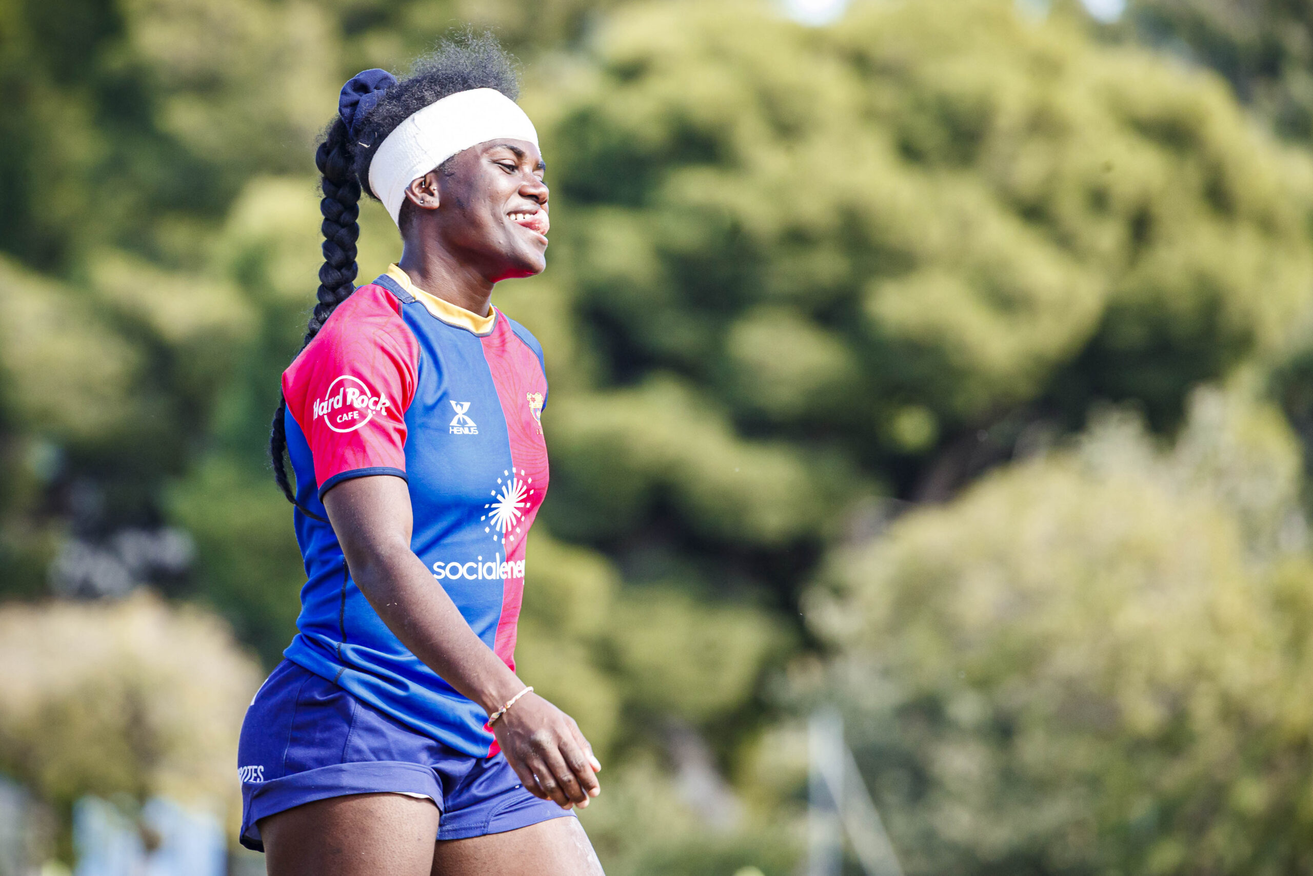 Partido amistoso de rugby femenino entre el CEFA Unizar y el Rugby FC Barcelona