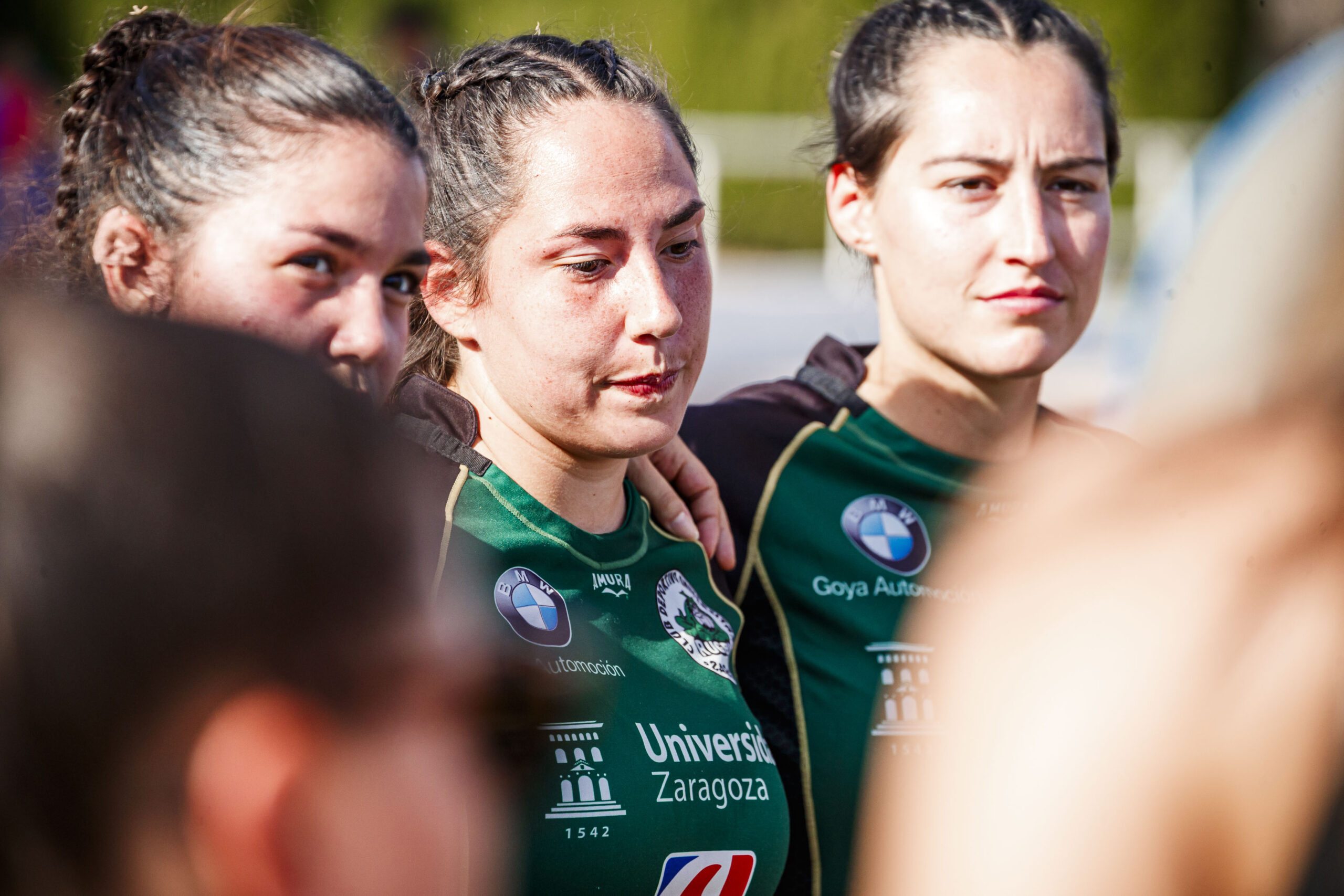 Partido amistoso de rugby femenino entre el CEFA Unizar y el Rugby FC Barcelona