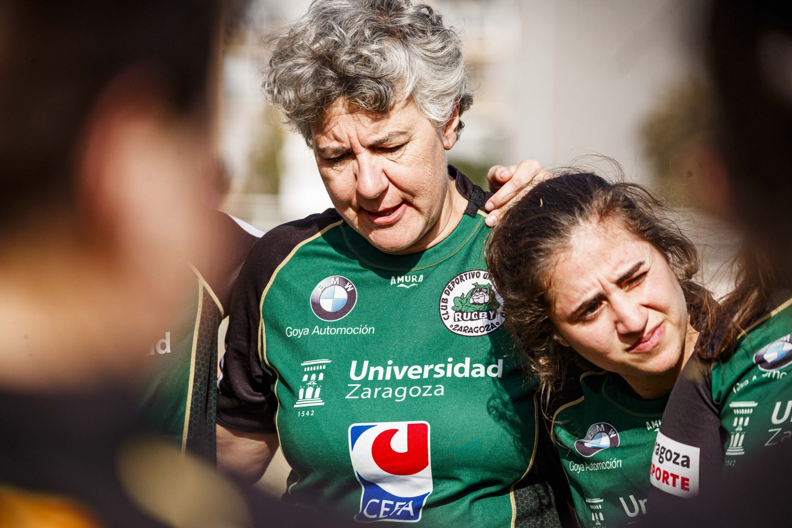 Partido amistoso de rugby femenino entre el CEFA Unizar y el Rugby FC Barcelona