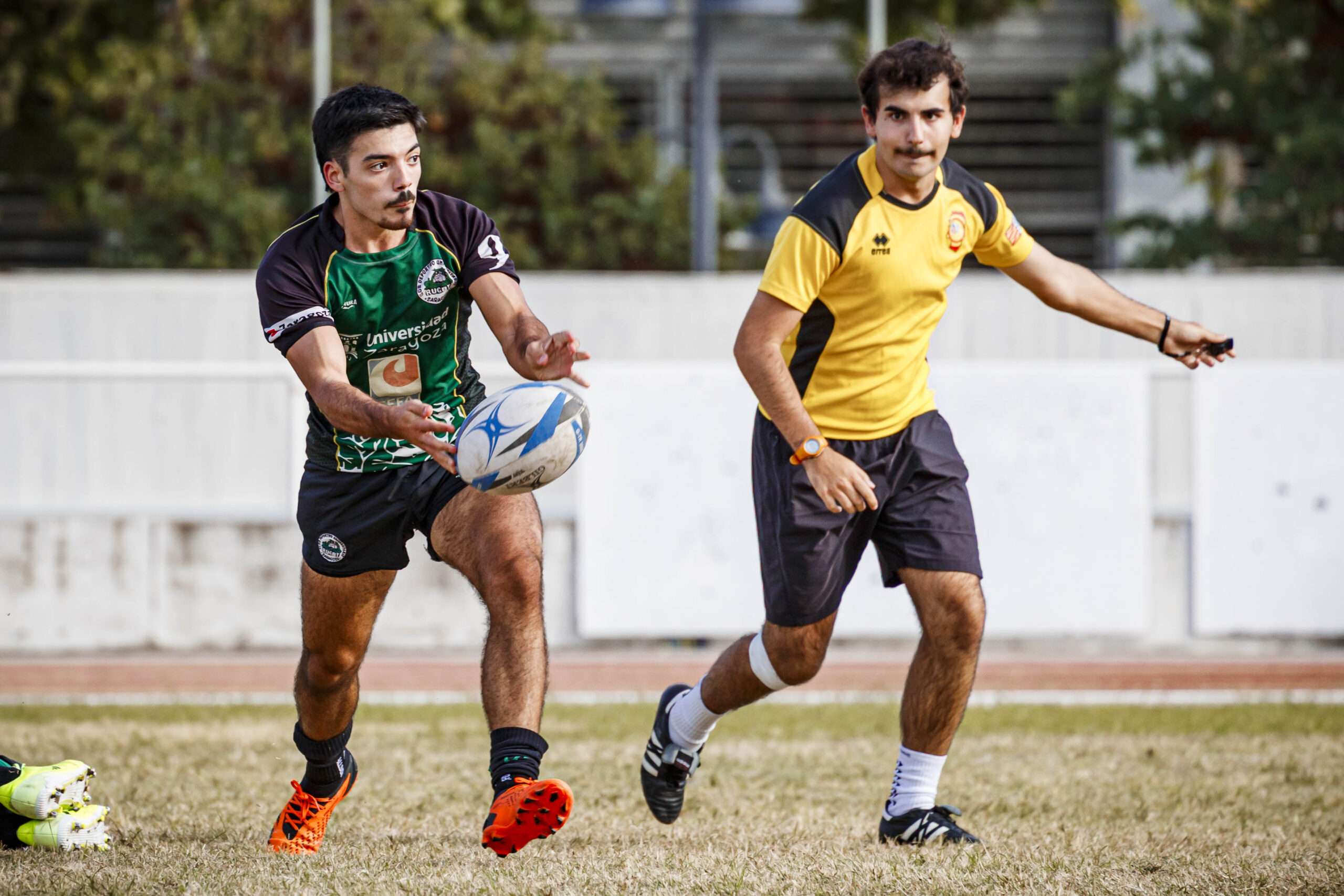 Partido amistoso de rugby masculino entre el CEFA Unizar y el CR Ingenieros Soria