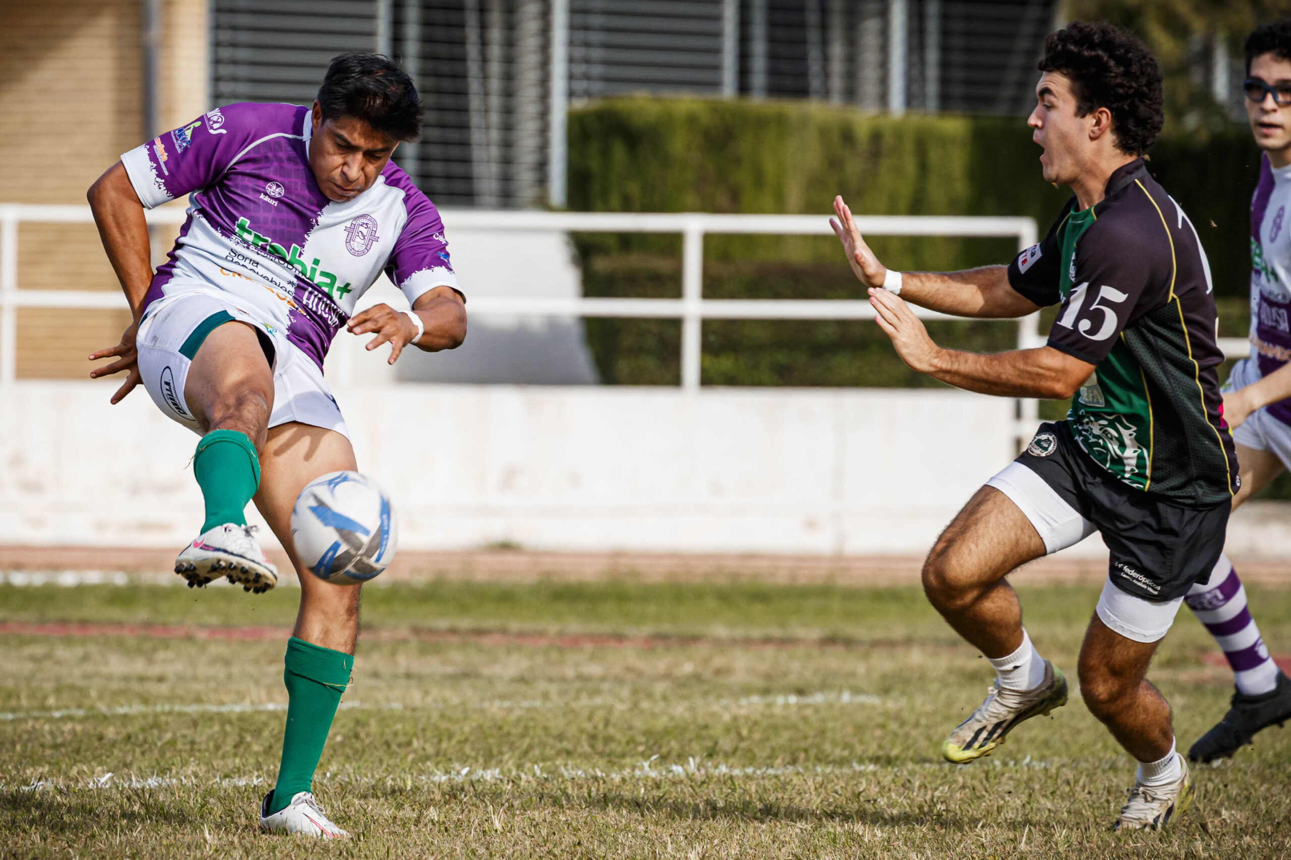 Partido amistoso de rugby masculino entre el CEFA Unizar y el CR Ingenieros Soria