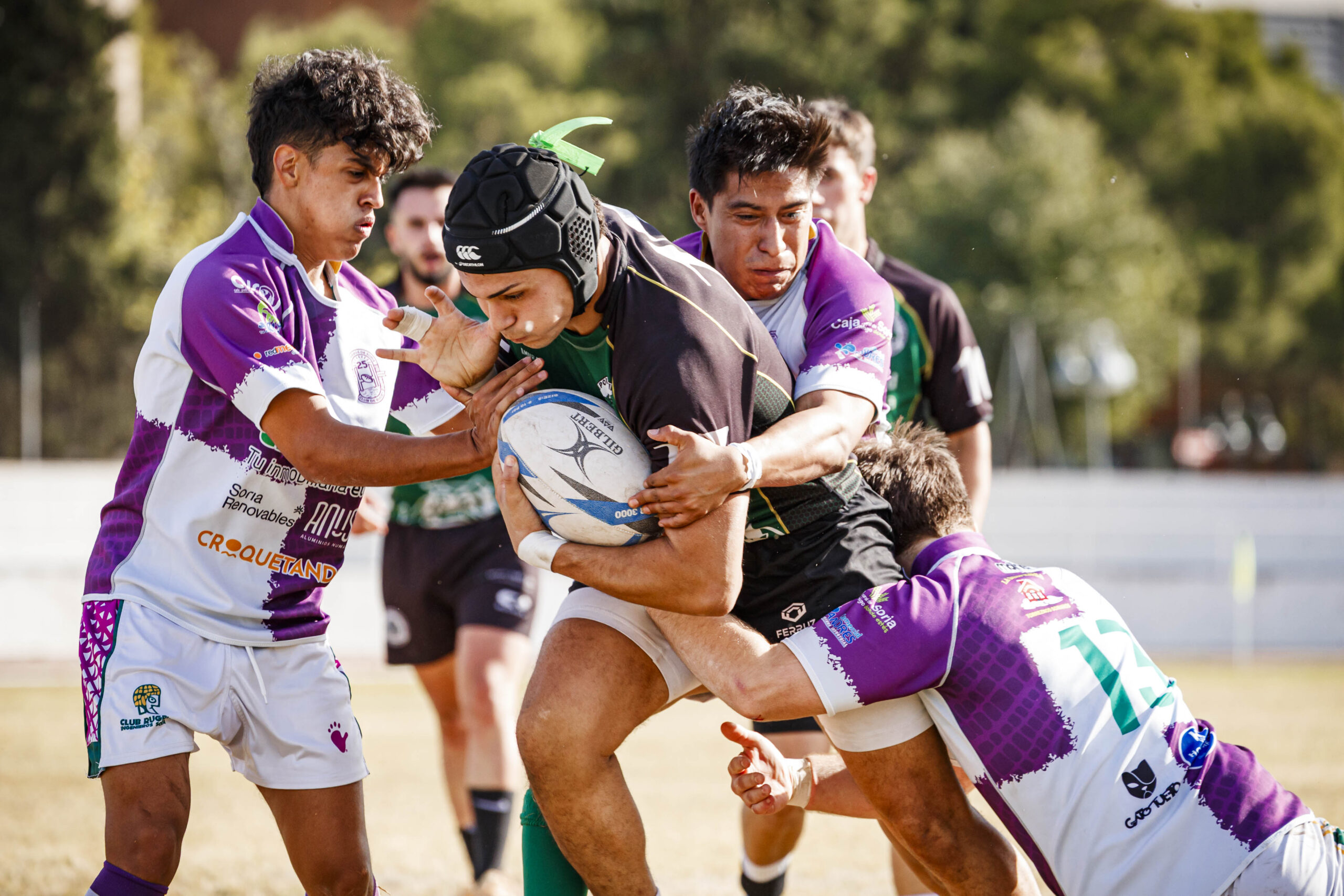 Partido amistoso de rugby masculino entre el CEFA Unizar y el CR Ingenieros Soria