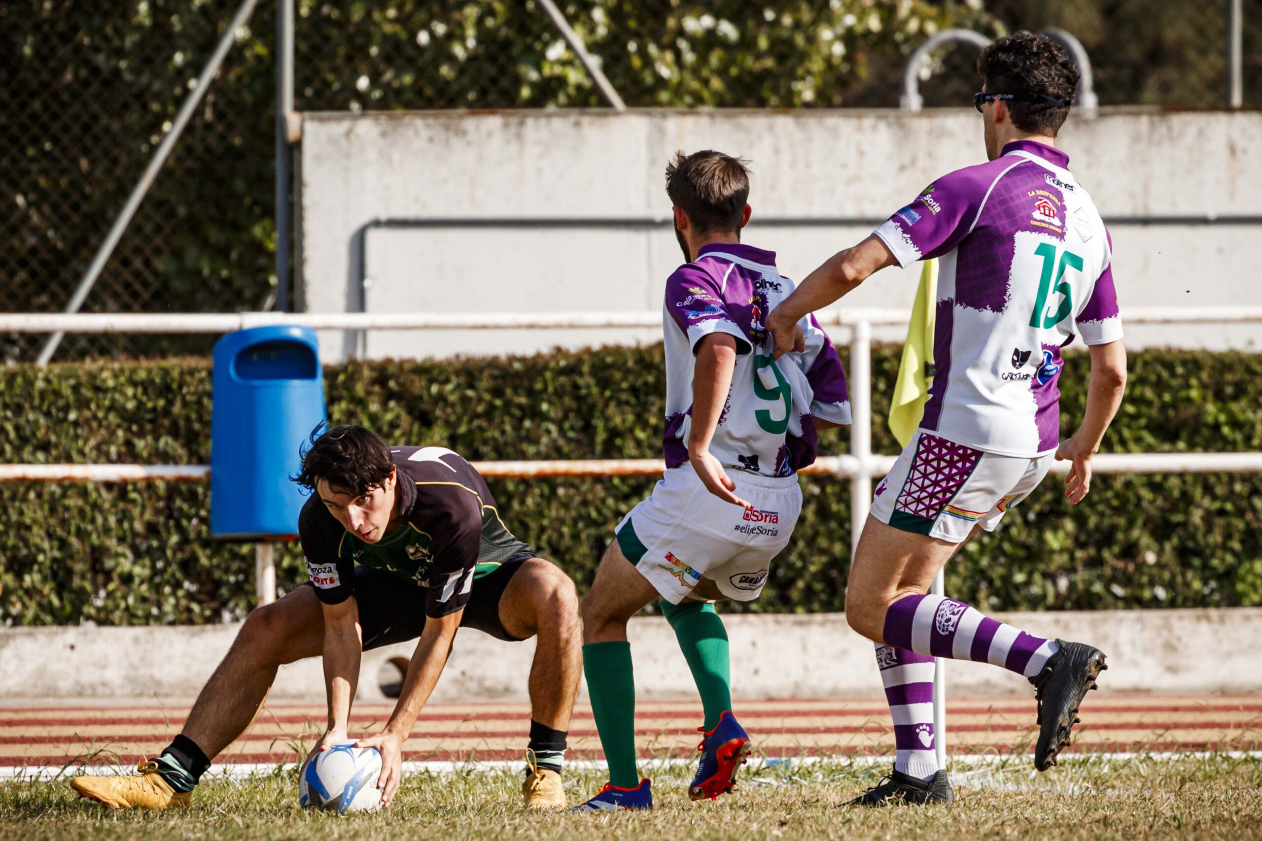 Partido amistoso de rugby masculino entre el CEFA Unizar y el CR Ingenieros Soria