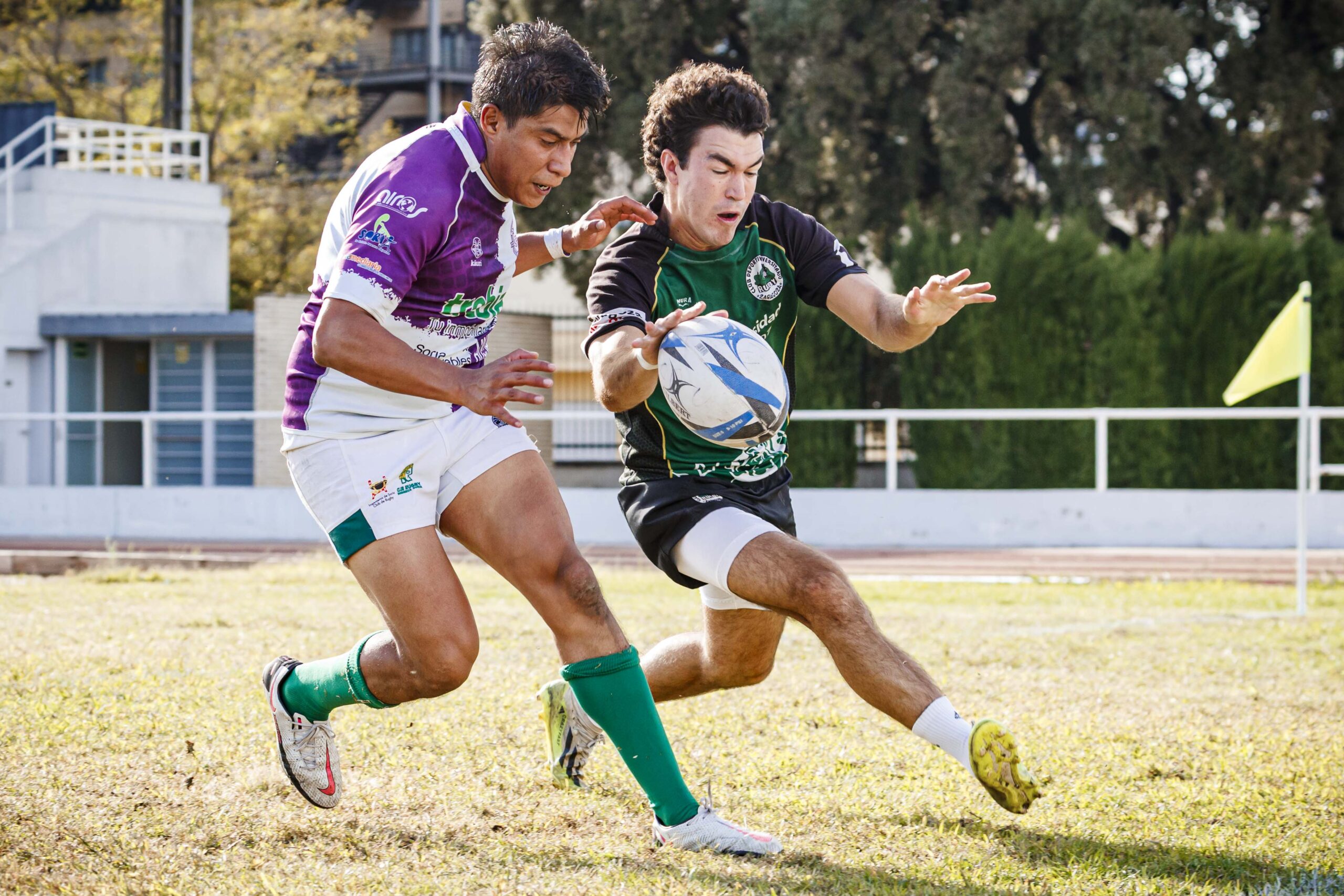 Partido amistoso de rugby masculino entre el CEFA Unizar y el CR Ingenieros Soria