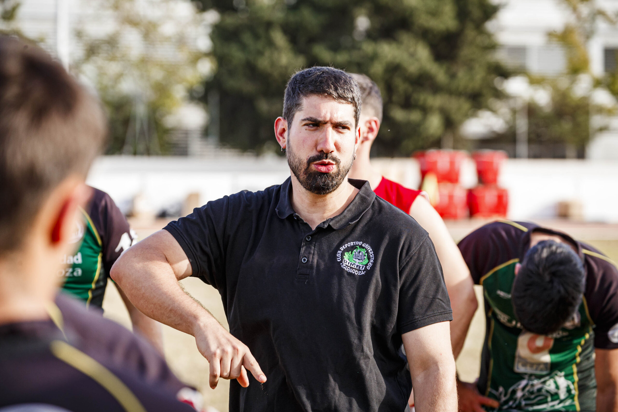 Partido amistoso de rugby masculino entre el CEFA Unizar y el CR Ingenieros Soria