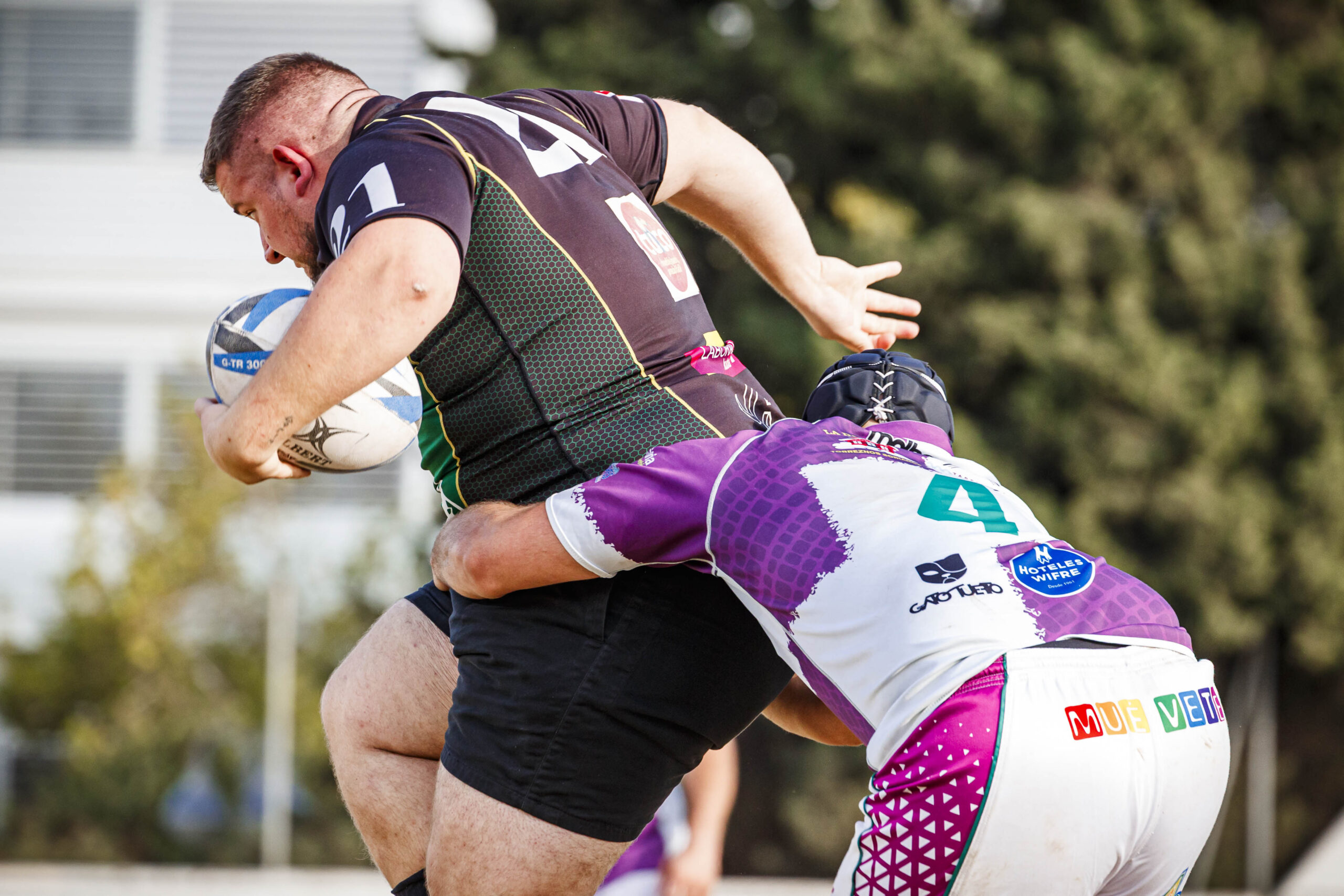 Partido amistoso de rugby masculino entre el CEFA Unizar y el CR Ingenieros Soria