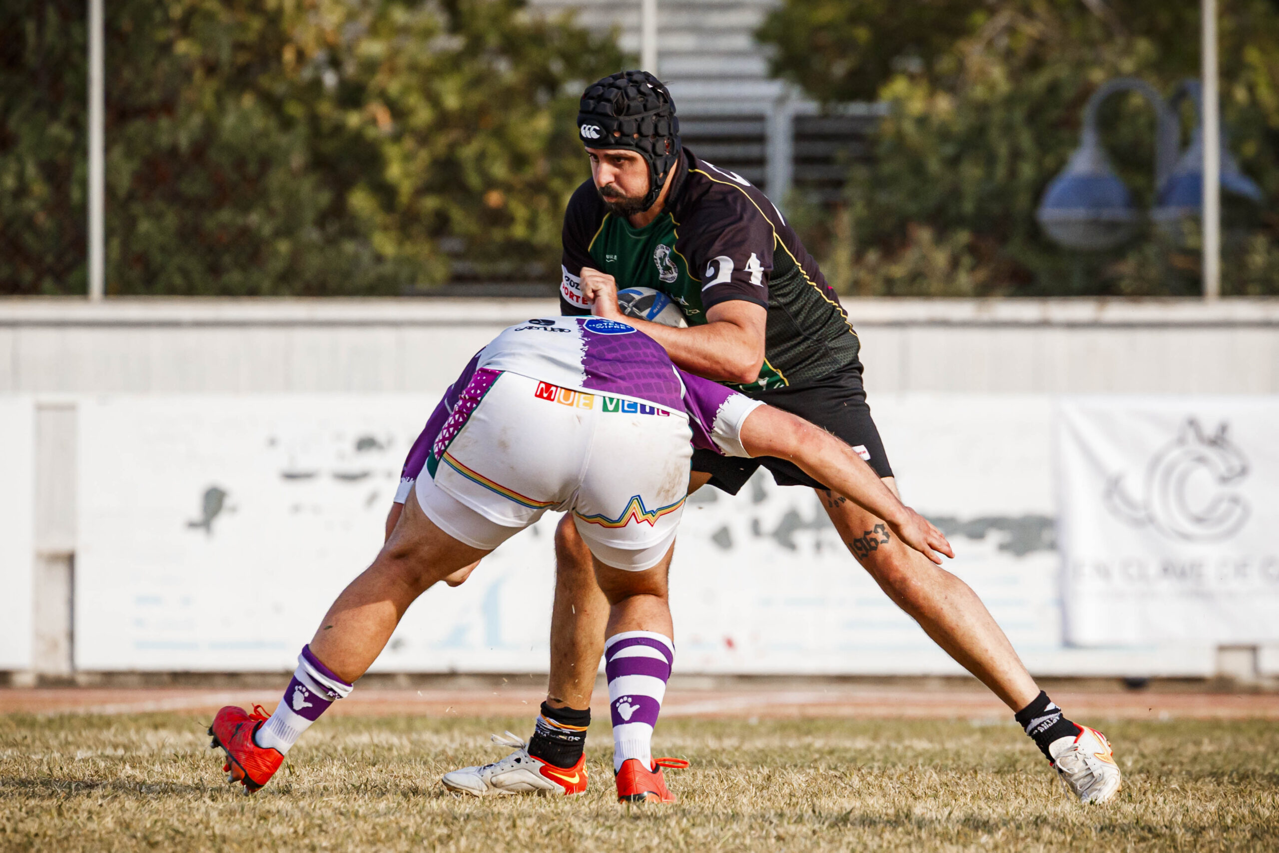 Partido amistoso de rugby masculino entre el CEFA Unizar y el CR Ingenieros Soria