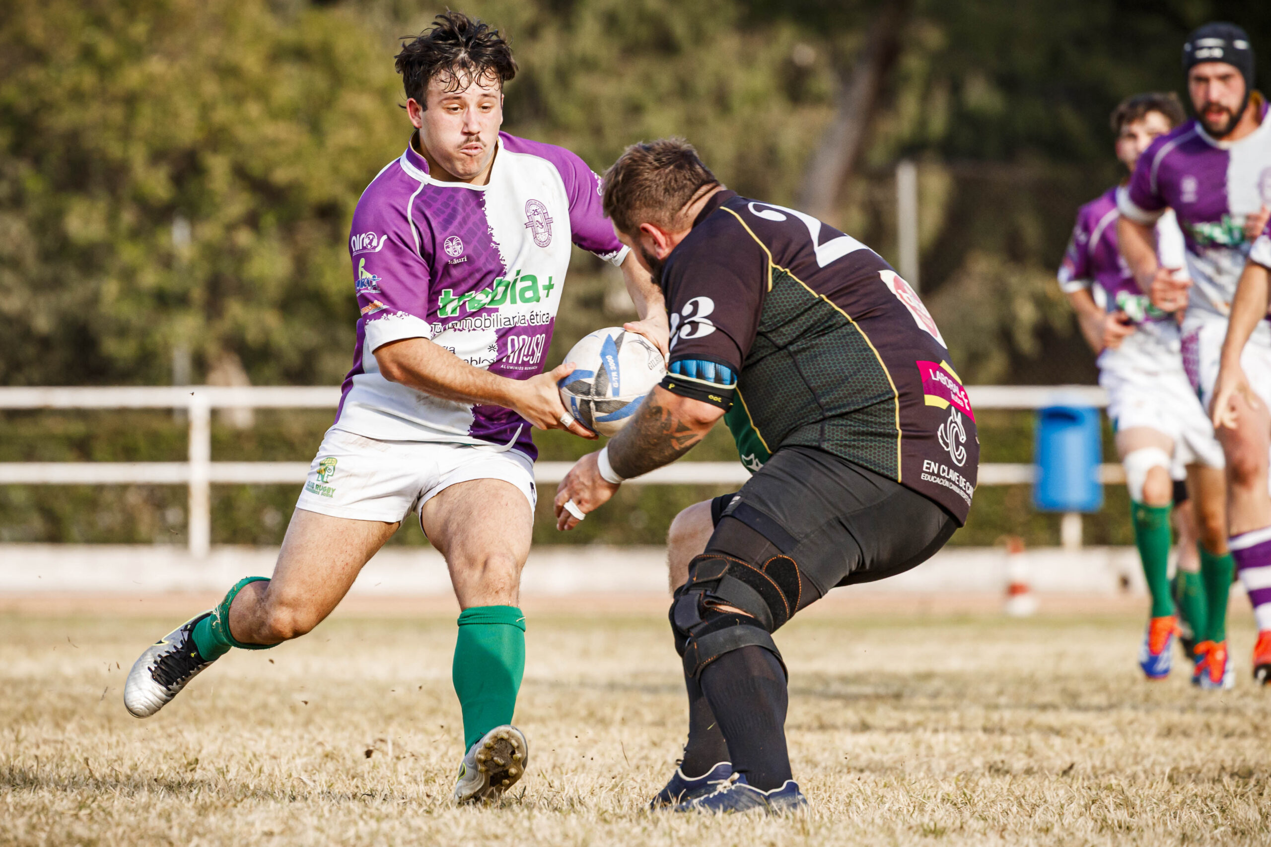 Partido amistoso de rugby masculino entre el CEFA Unizar y el CR Ingenieros Soria