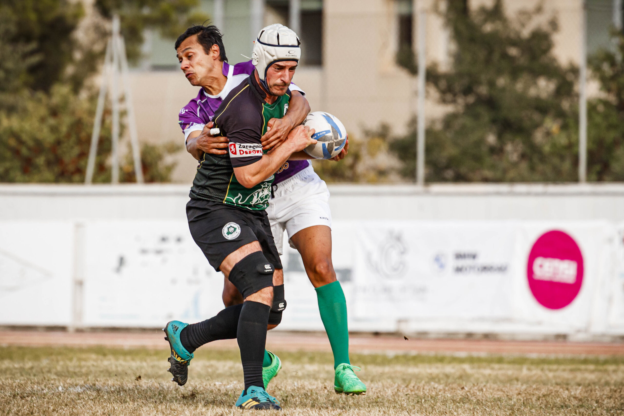 Partido amistoso de rugby masculino entre el CEFA Unizar y el CR Ingenieros Soria