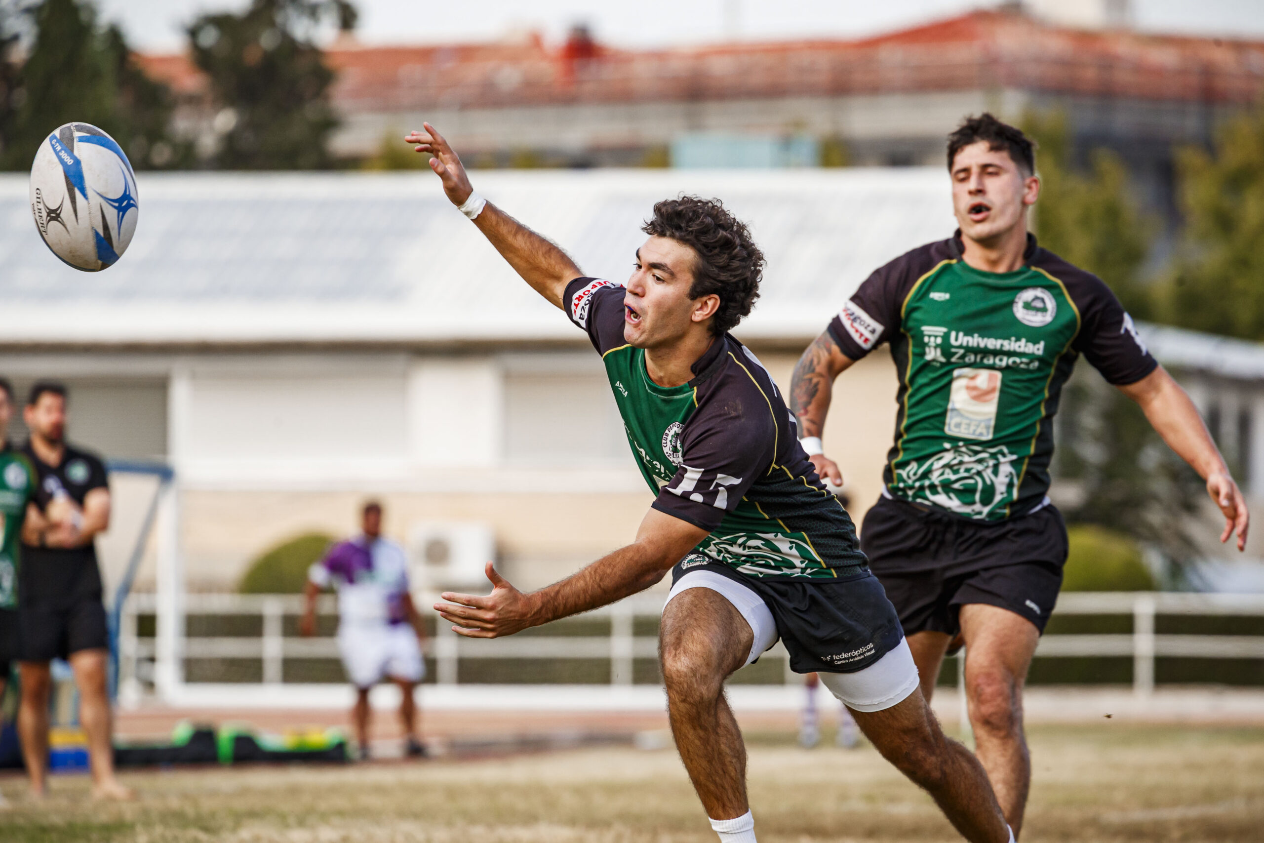 Partido amistoso de rugby masculino entre el CEFA Unizar y el CR Ingenieros Soria