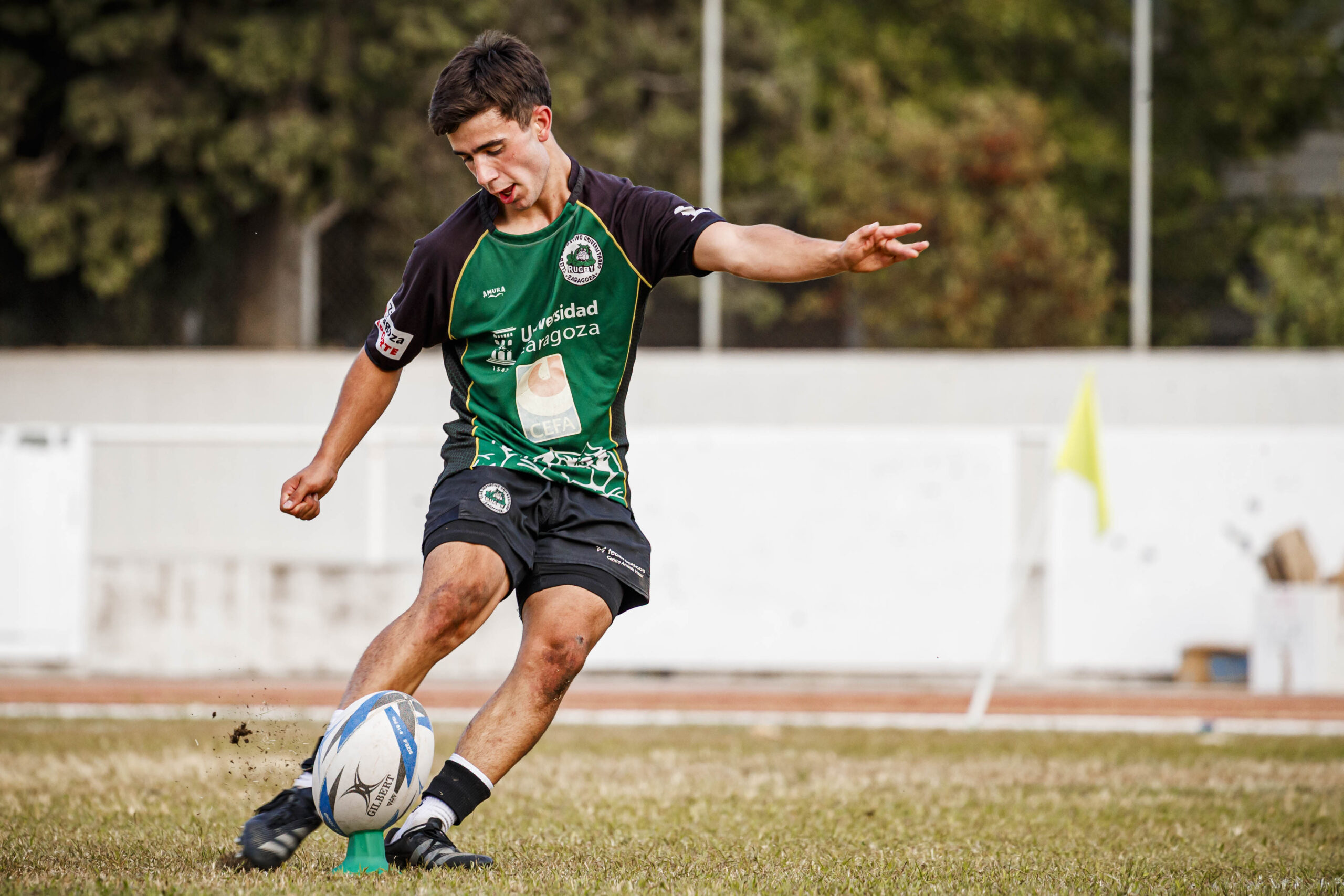 Partido amistoso de rugby masculino entre el CEFA Unizar y el CR Ingenieros Soria