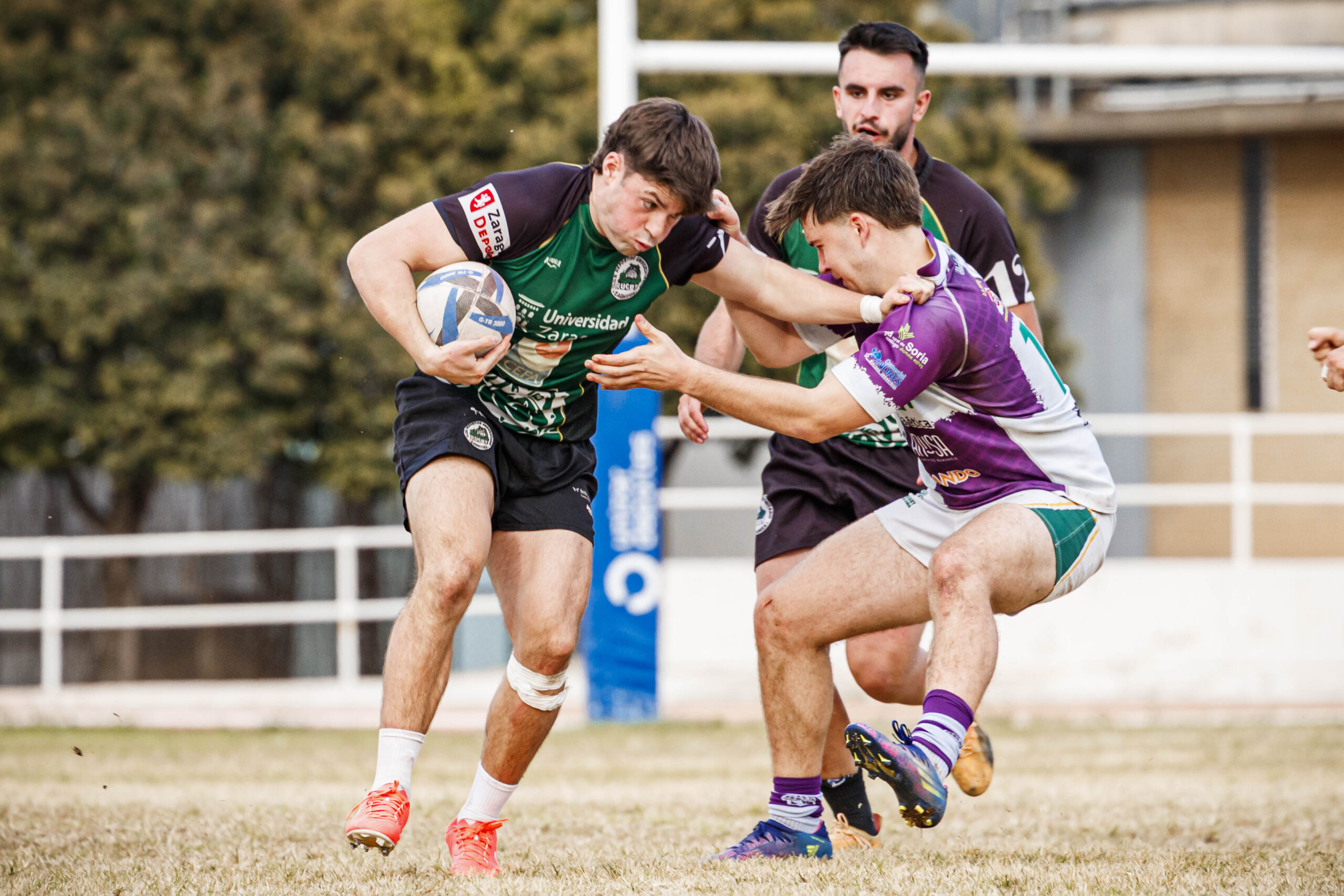 Partido amistoso de rugby masculino entre el CEFA Unizar y el CR Ingenieros Soria