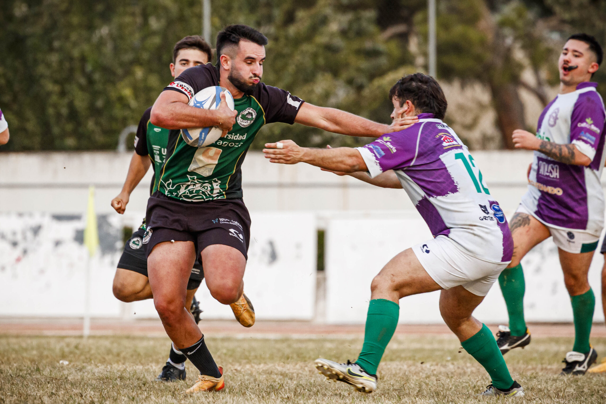 Partido amistoso de rugby masculino entre el CEFA Unizar y el CR Ingenieros Soria