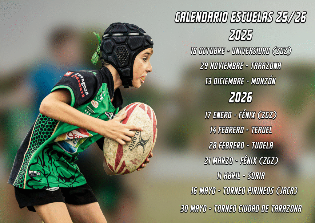 Calendario Escuelas CD Universitario Rugby Zaragoza 2025/2026