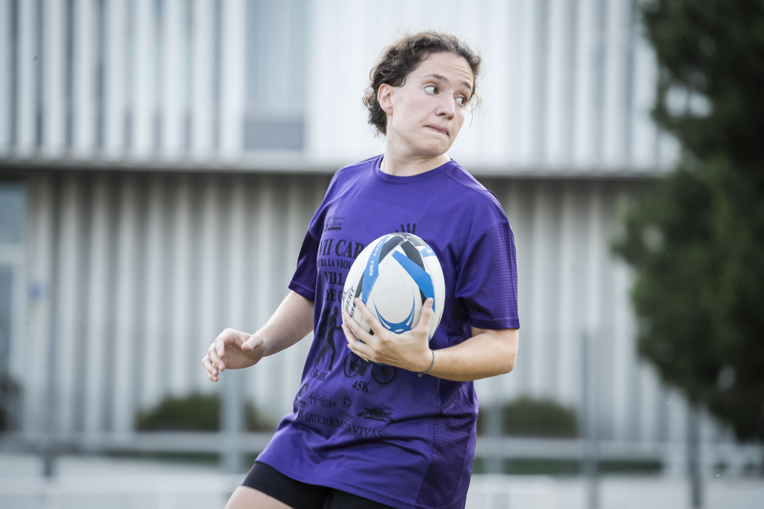 Sesion de entrenamiento del CD Universitario Rugby Zaragoza femenino