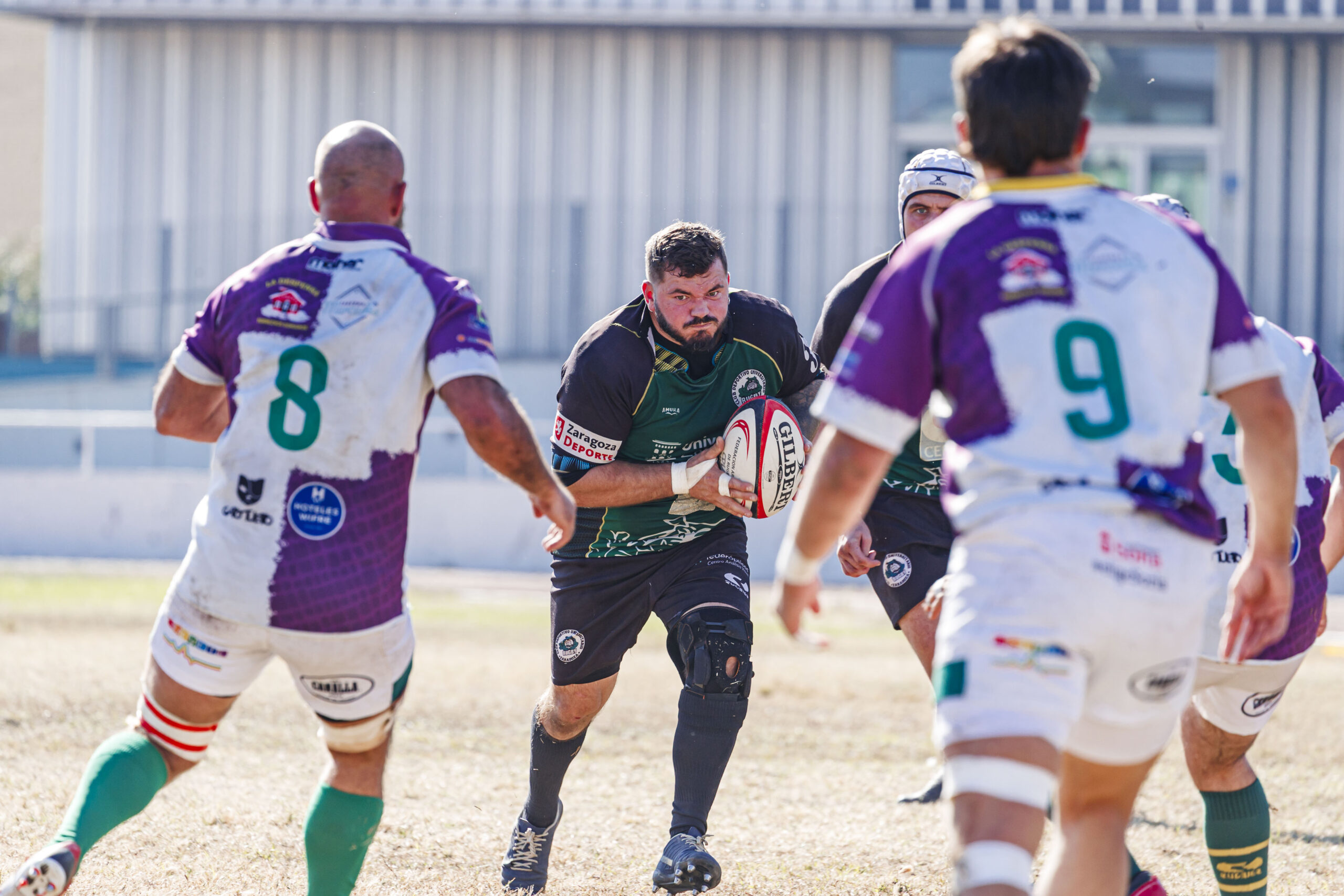 Partido de la jornada 1 de Liga Aragonesa de rugby entre el CEFA Unizar e Ingenieros Soria.