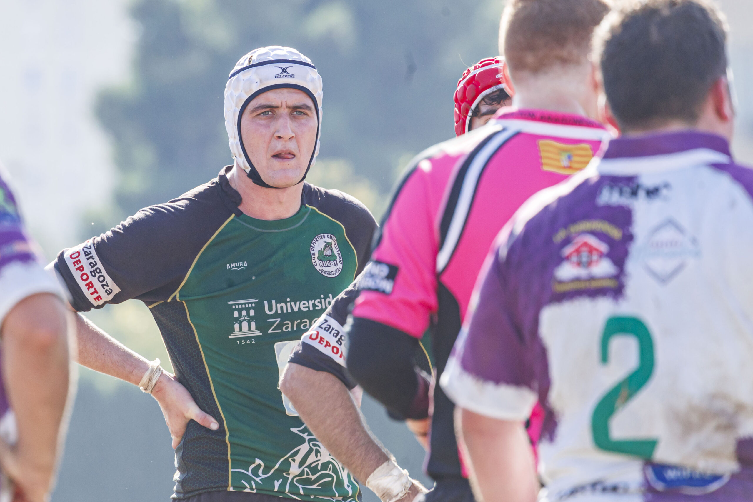 Partido de la jornada 1 de Liga Aragonesa de rugby entre el CEFA Unizar e Ingenieros Soria.