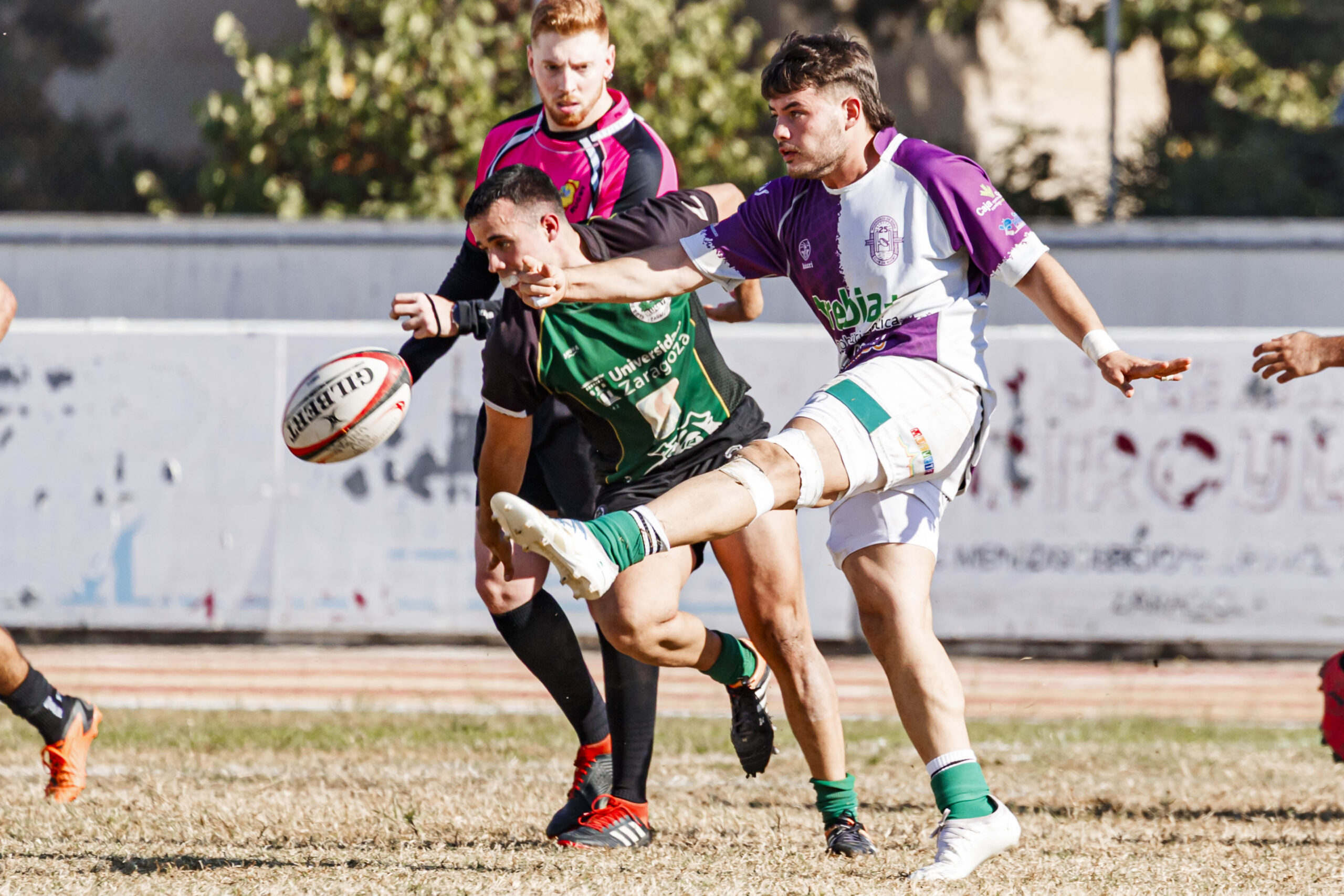 Partido de la jornada 1 de Liga Aragonesa de rugby entre el CEFA Unizar e Ingenieros Soria.
