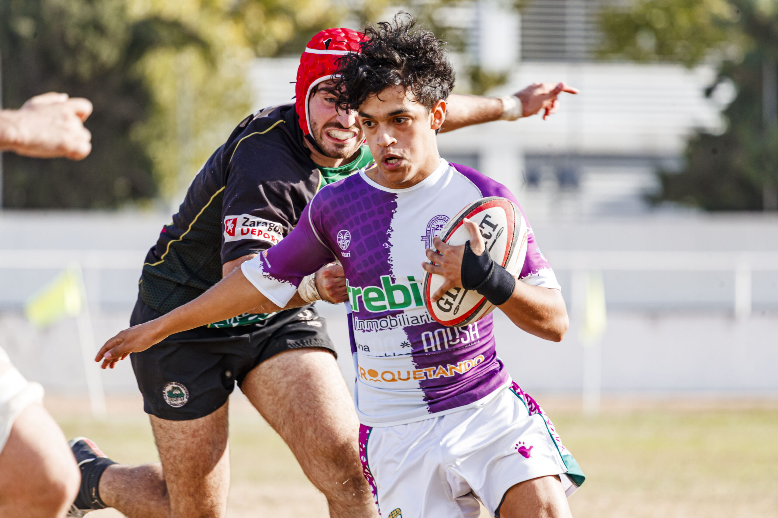 Partido de la jornada 1 de Liga Aragonesa de rugby entre el CEFA Unizar e Ingenieros Soria.