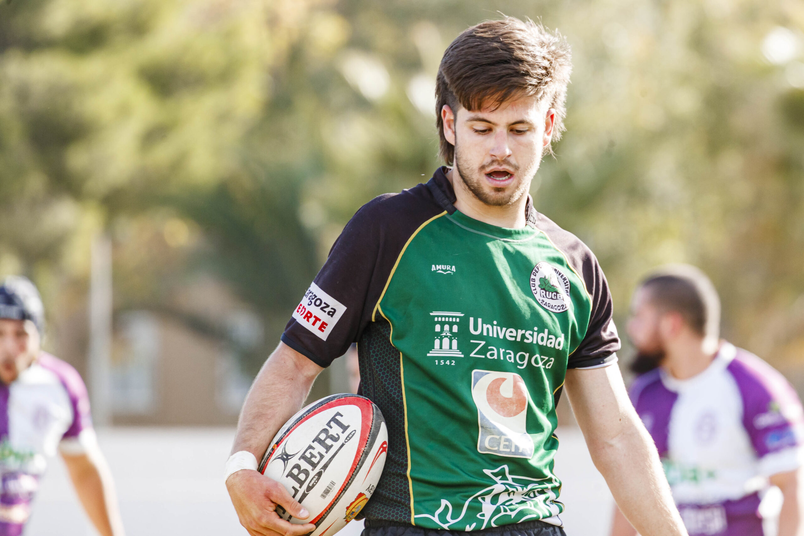 Partido de la jornada 1 de Liga Aragonesa de rugby entre el CEFA Unizar e Ingenieros Soria.