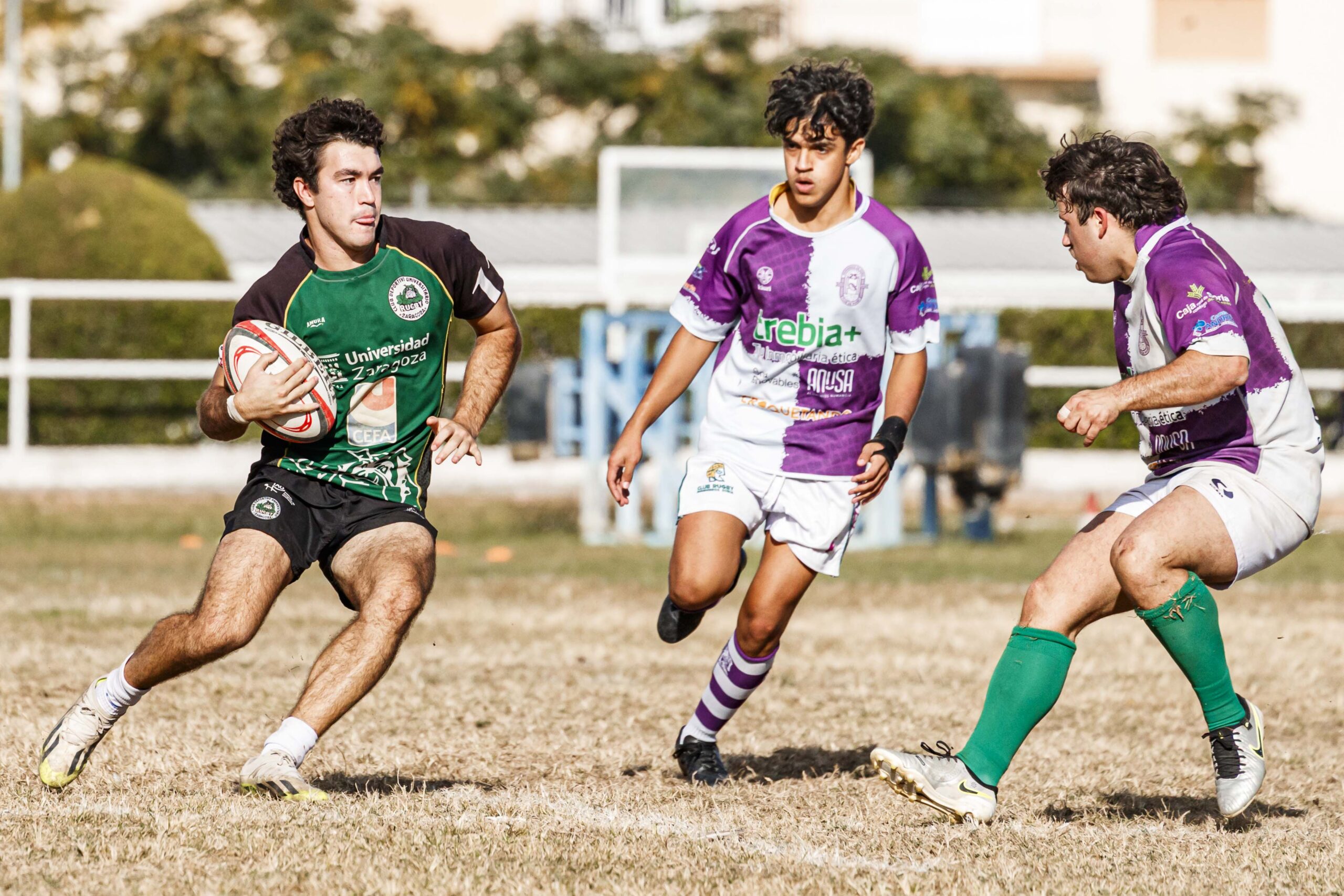 Partido de la jornada 1 de Liga Aragonesa de rugby entre el CEFA Unizar e Ingenieros Soria.