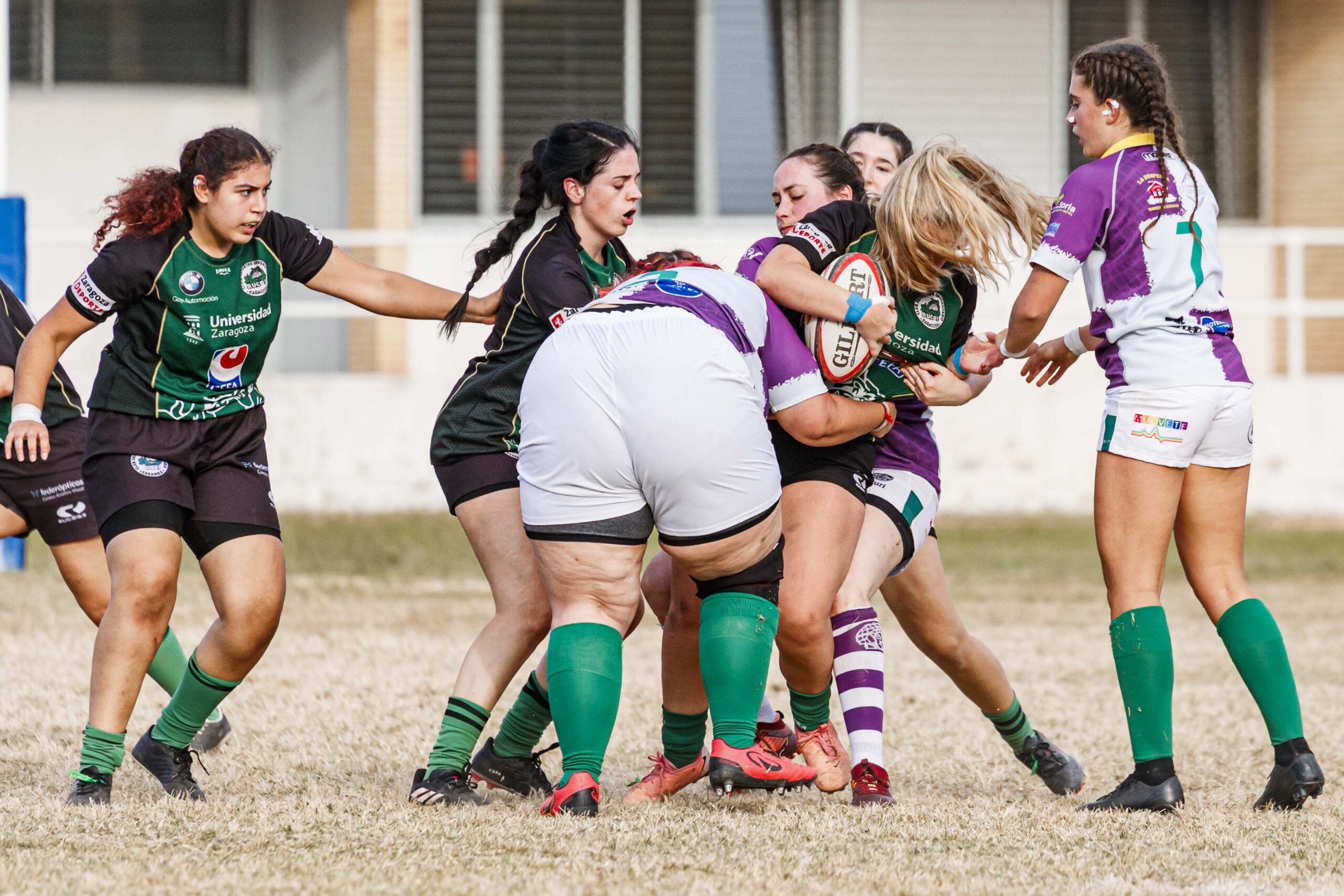 Partido de la jornada 1 de Liga Aragonesa de rugby entre el CEFA Unizar e Ingenieros Soria.
