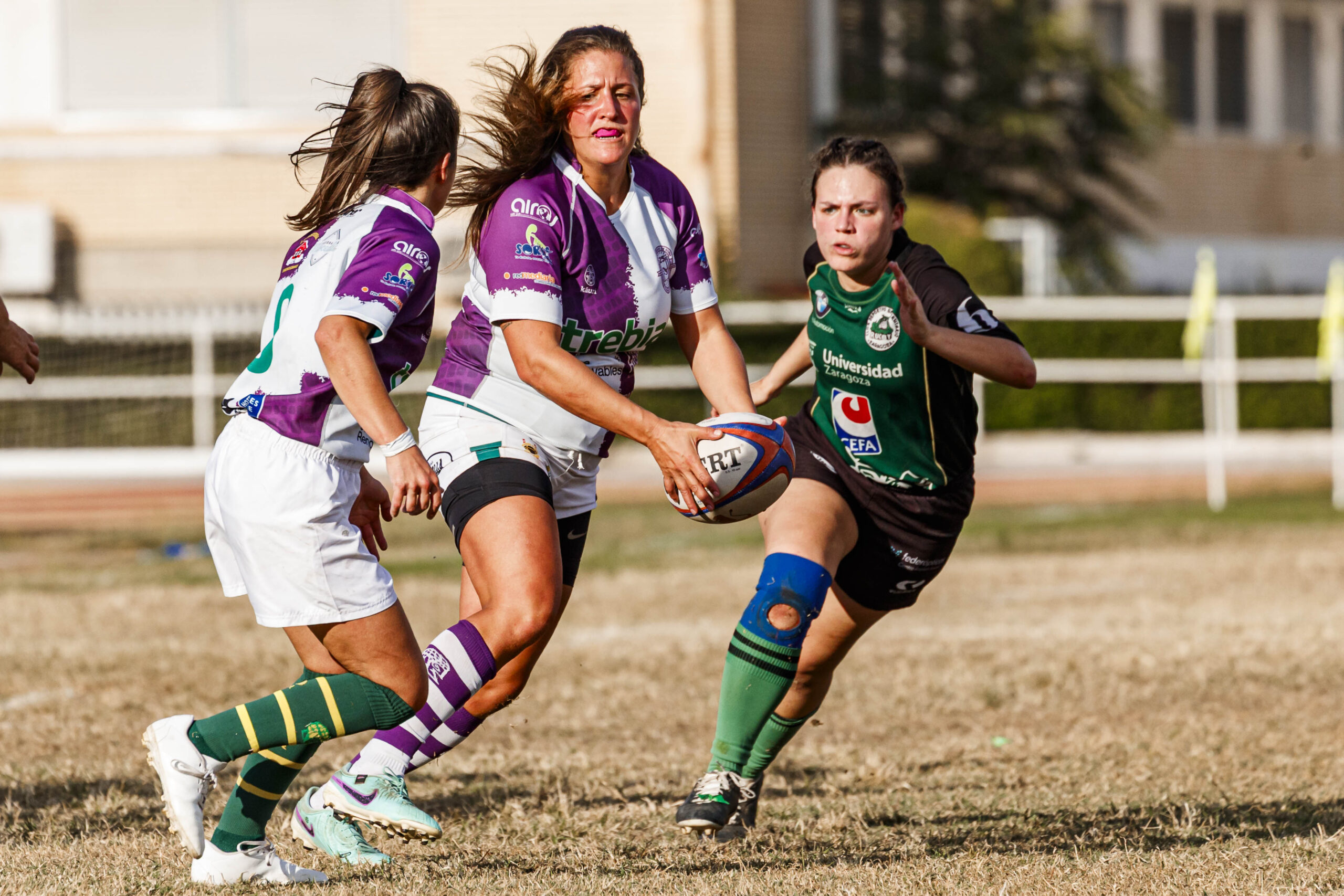 Partido de la jornada 1 de Liga Aragonesa de rugby entre el CEFA Unizar e Ingenieros Soria.