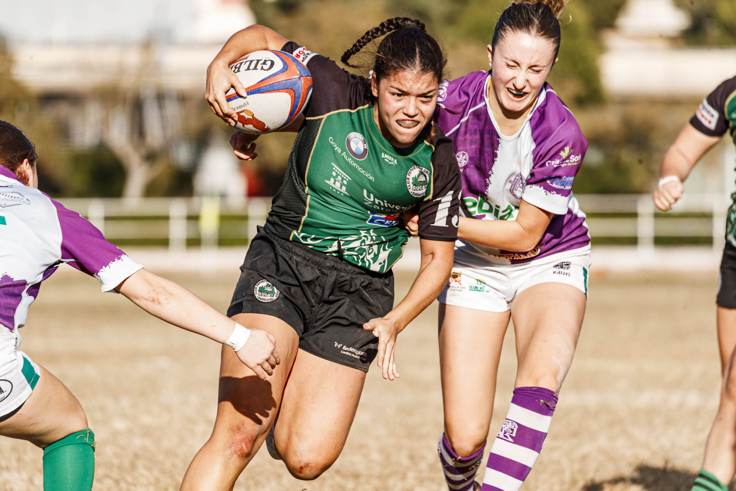 Partido de la jornada 1 de Liga Aragonesa de rugby entre el CEFA Unizar e Ingenieros Soria.